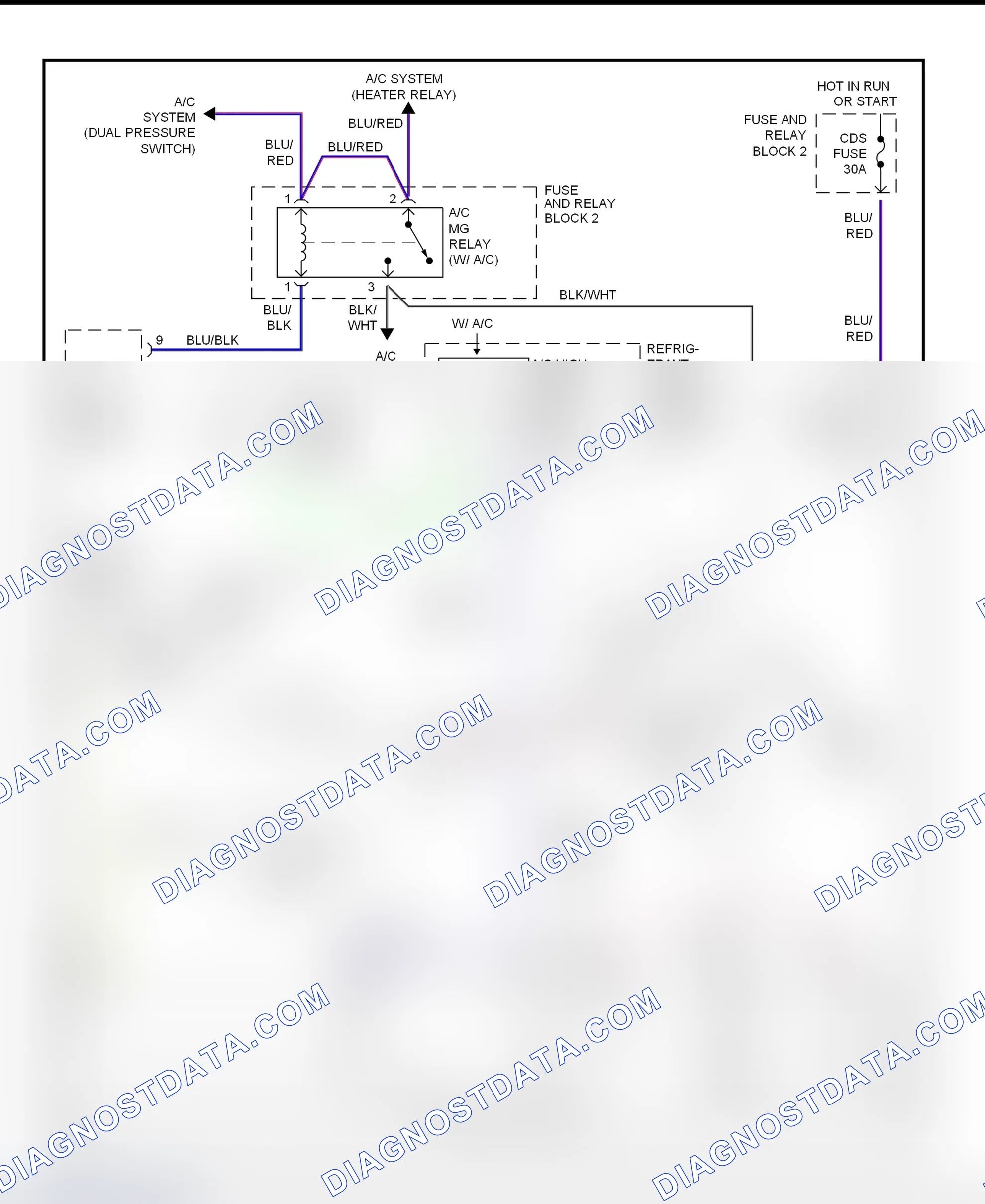 Scheme 20: Cooling Fan System Wiring Diagram (1998-99 Prizm)