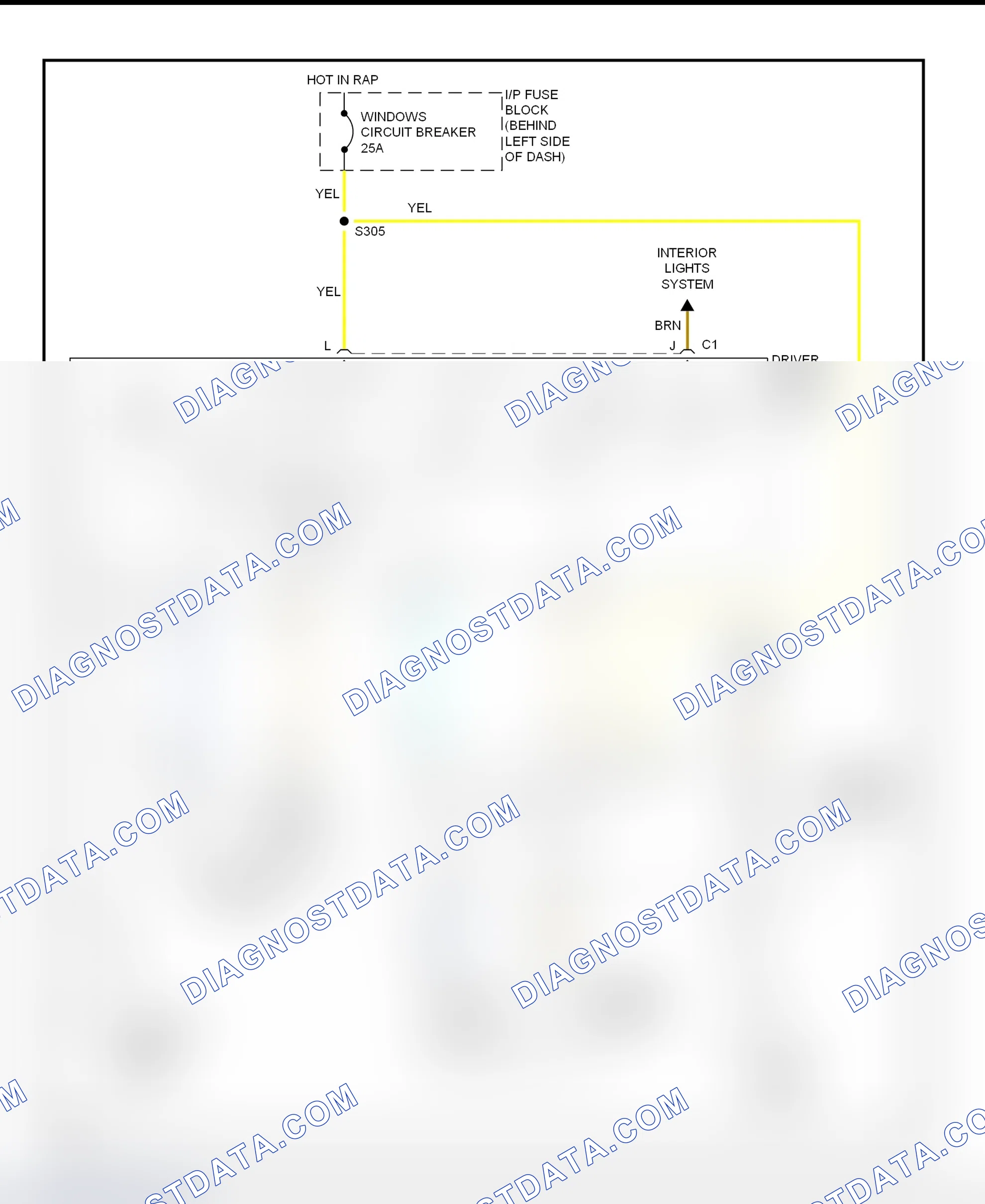 Fig. 5: Power Window System Wiring Diagram (2001 Astro & Safari)