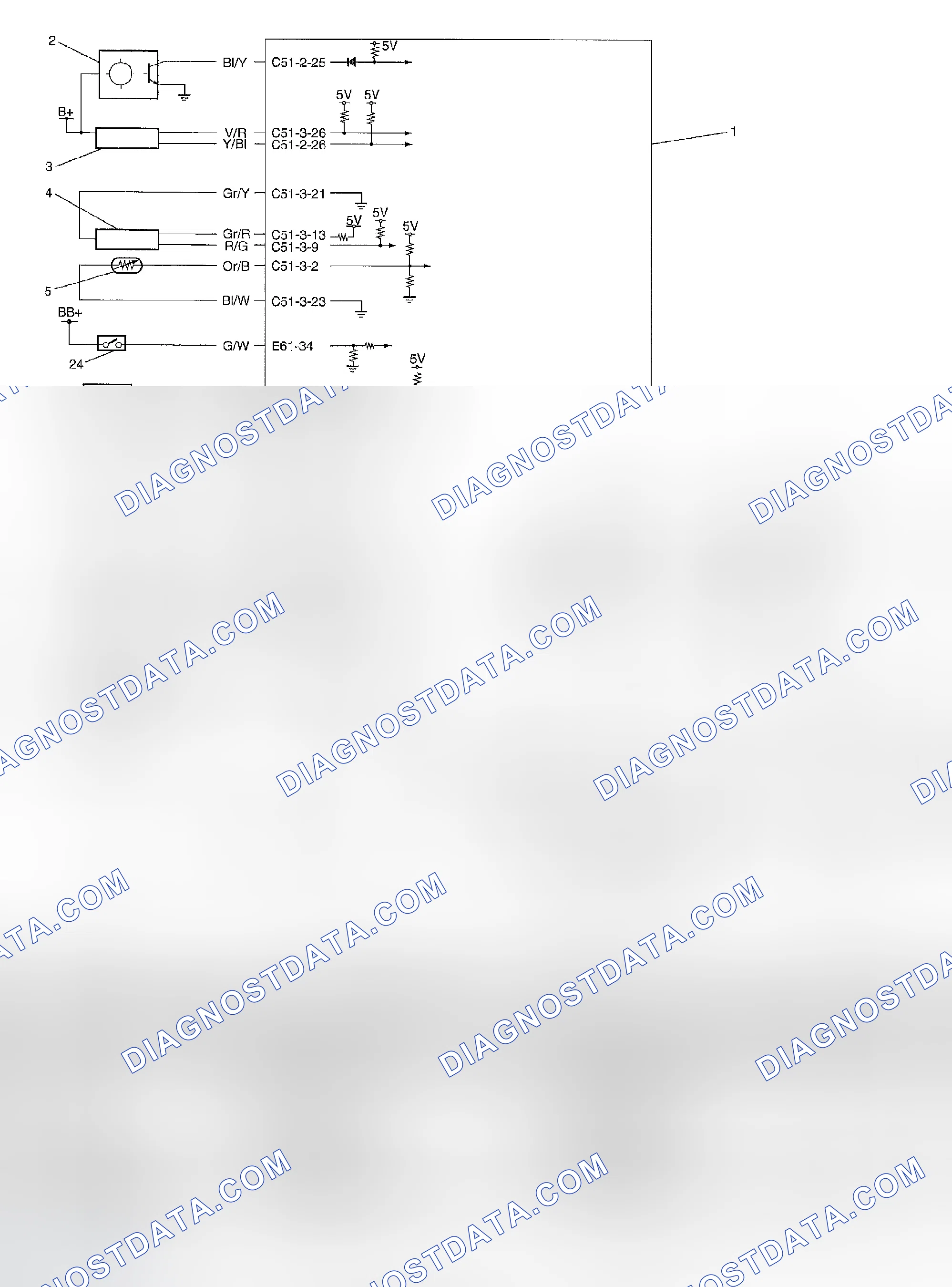 Scheme 186: Electronic Shift Control System Wiring Diagram