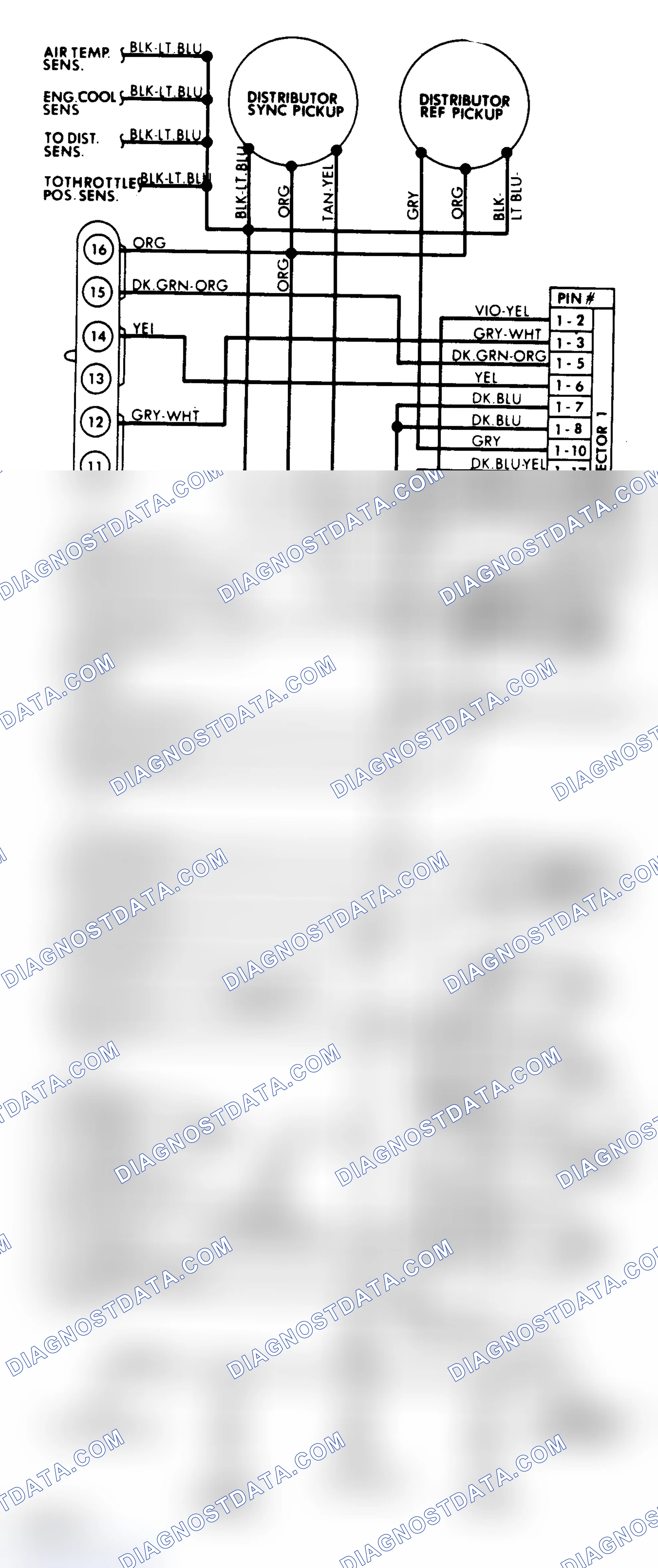 Scheme 177: Wiring Diagram for Hall Effect Electr Spark Control System on 2.2L EFI Enginesonic
