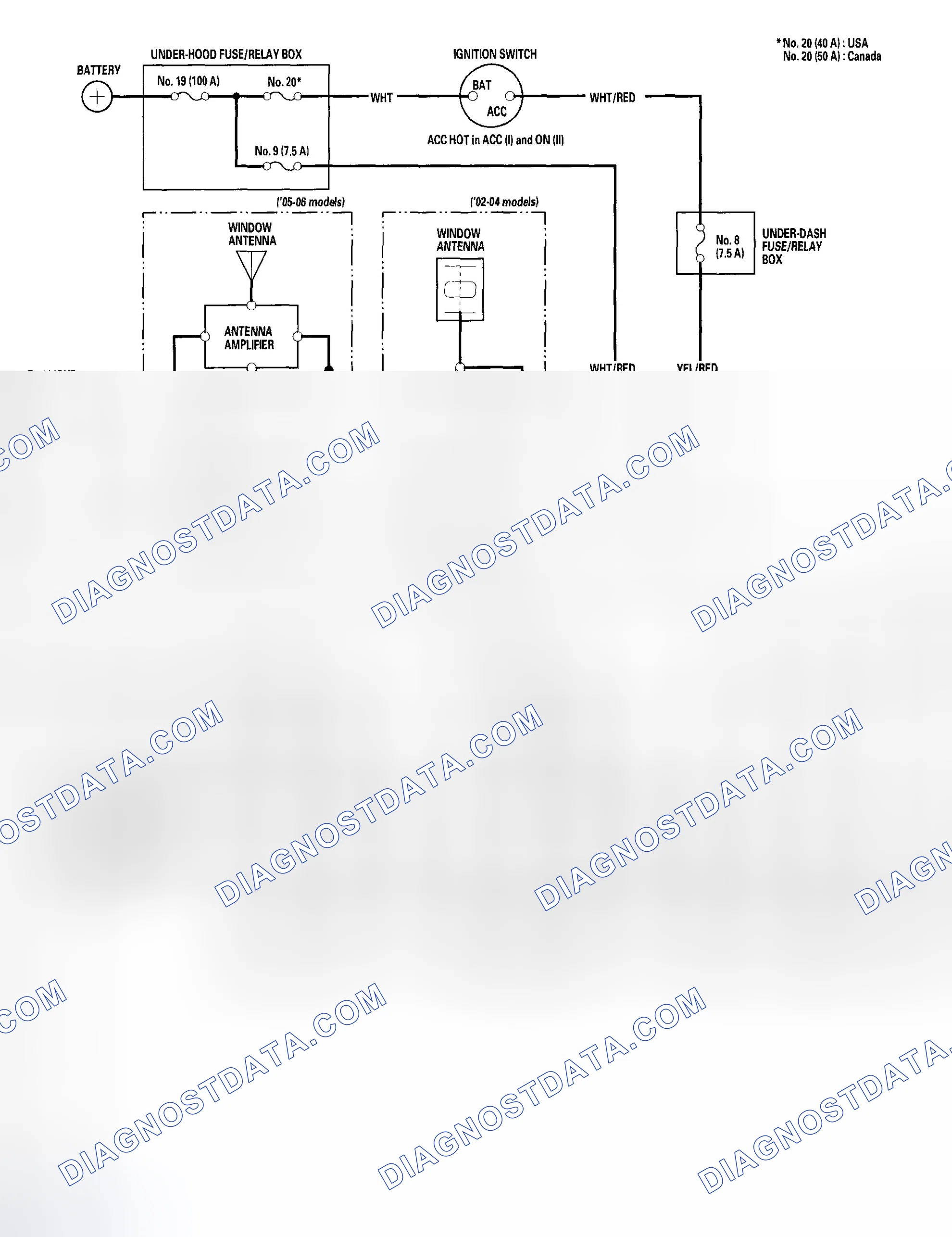 Scheme 4: Circuit Diagram - Without BOSE Sound System