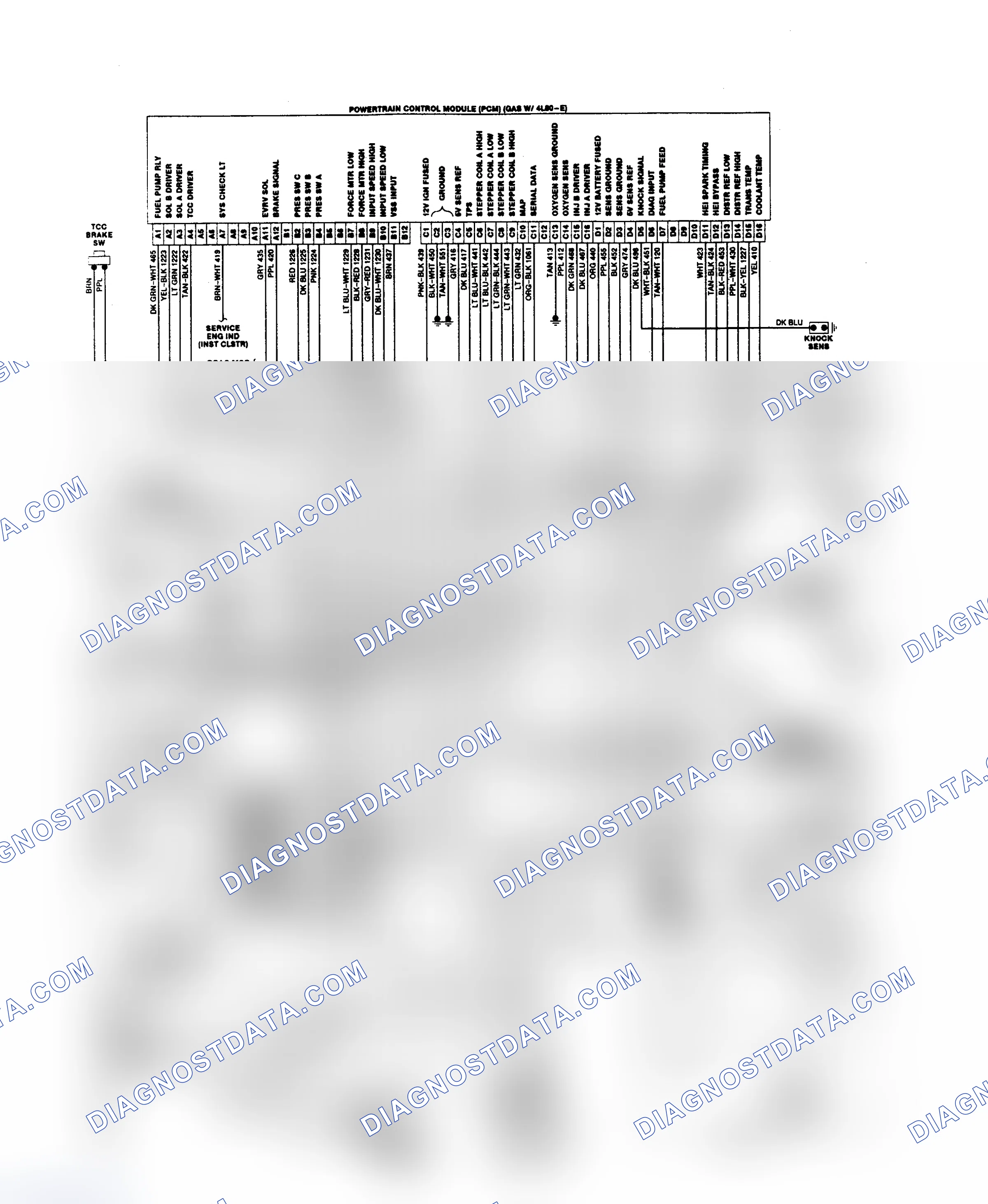 Scheme 13: Wiring Diagram ("P" Series Commercial Chassis 4.3L, 5.7L & 7.4L with 4L80-E Transmission)