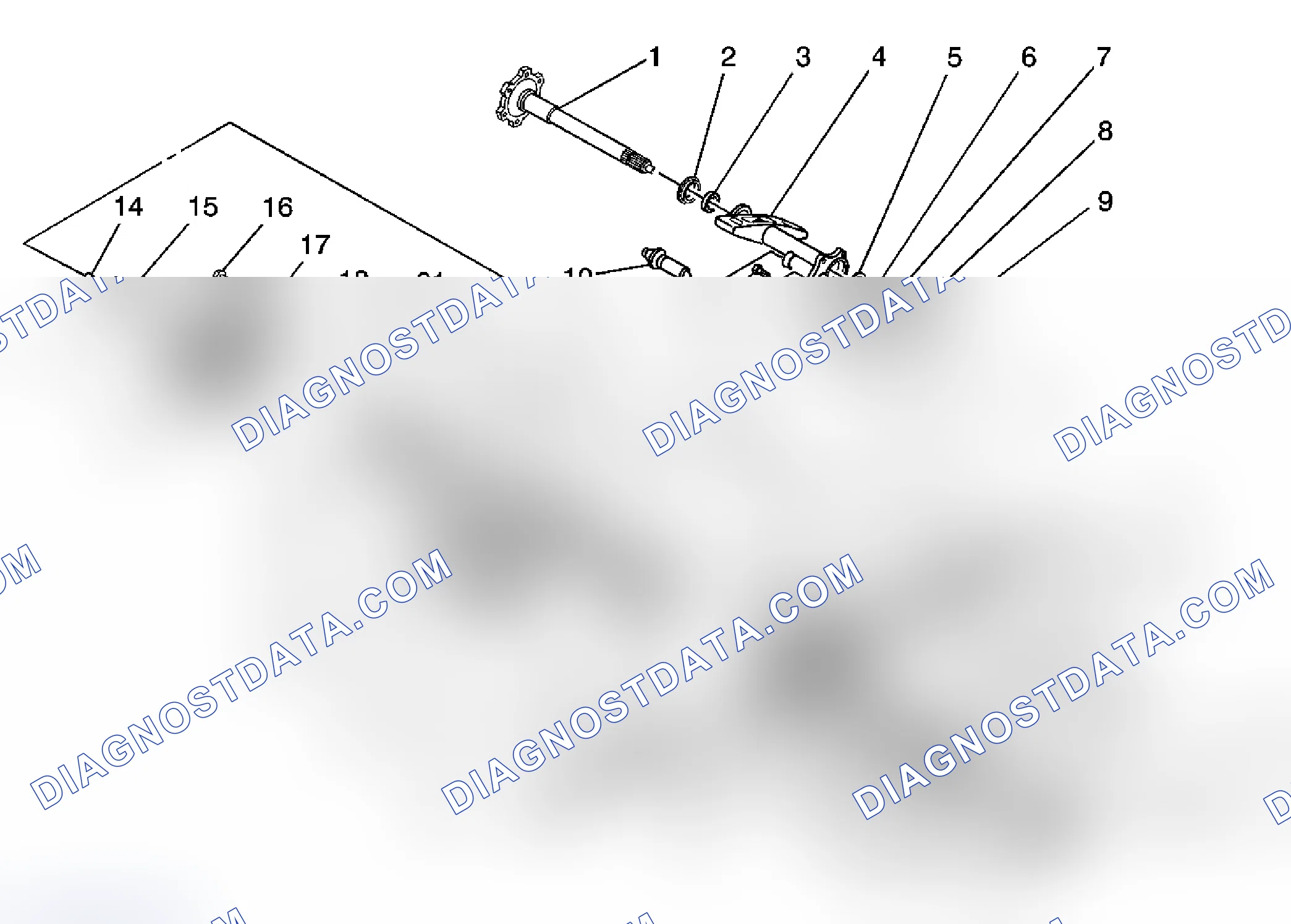 Scheme 49: Front Drive Axle Disassembled Views (9.25 Inch)