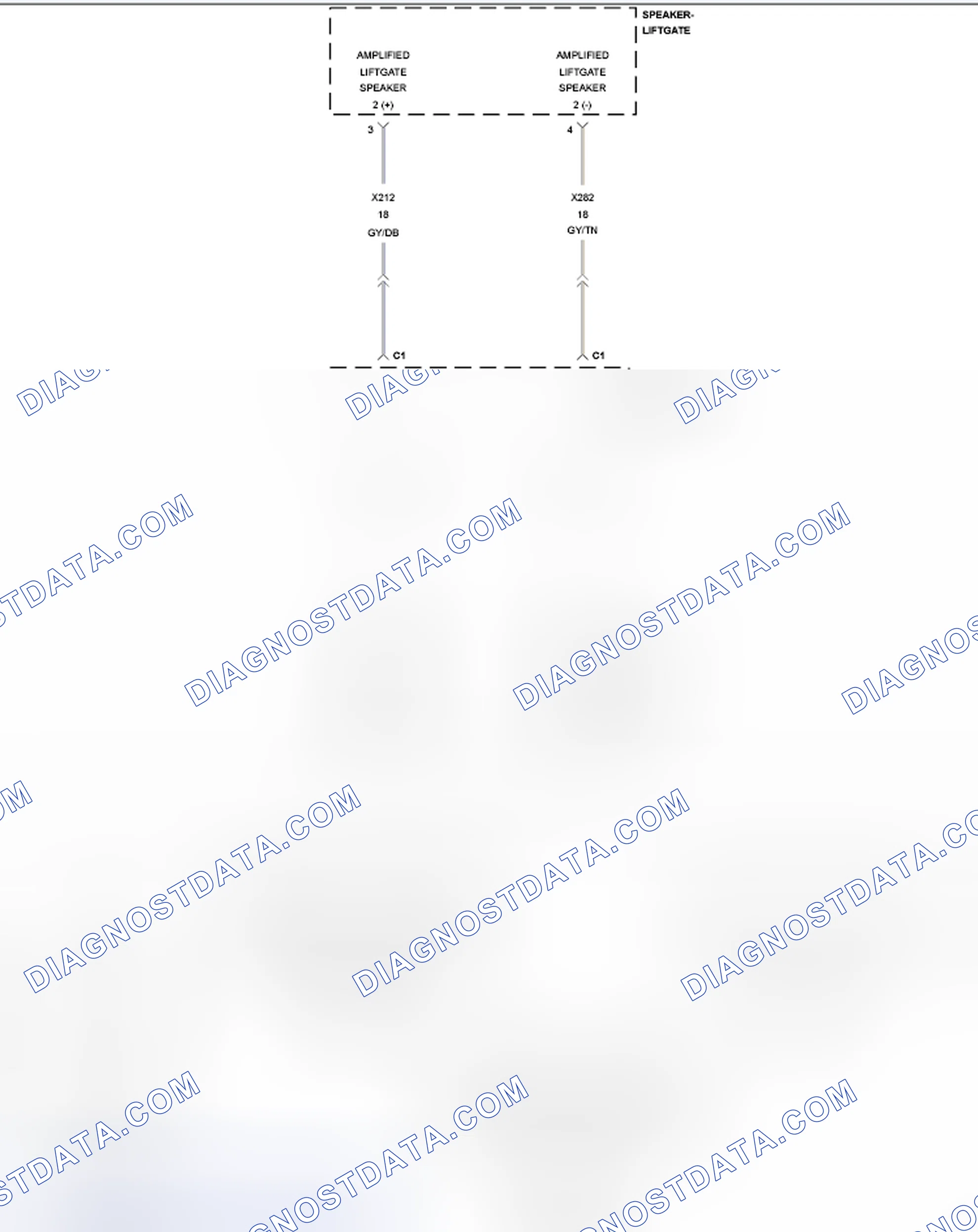 Scheme 36: B1484-CHANNEL 8 AUDIO SPEAKER OUTPUT CIRCUIT LOW