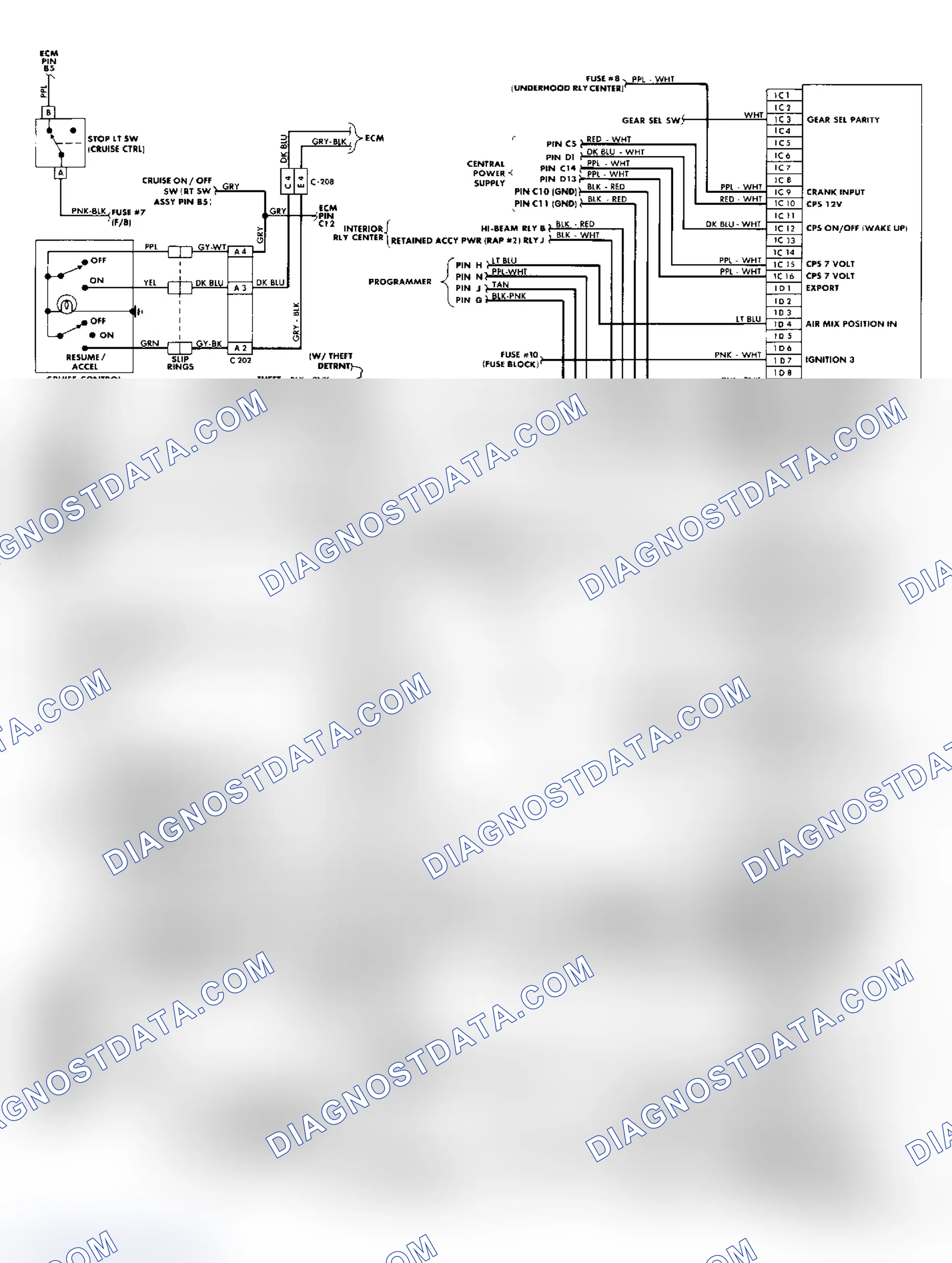 Scheme 107: Eldorado & Seville BCM Wiring Diagram
