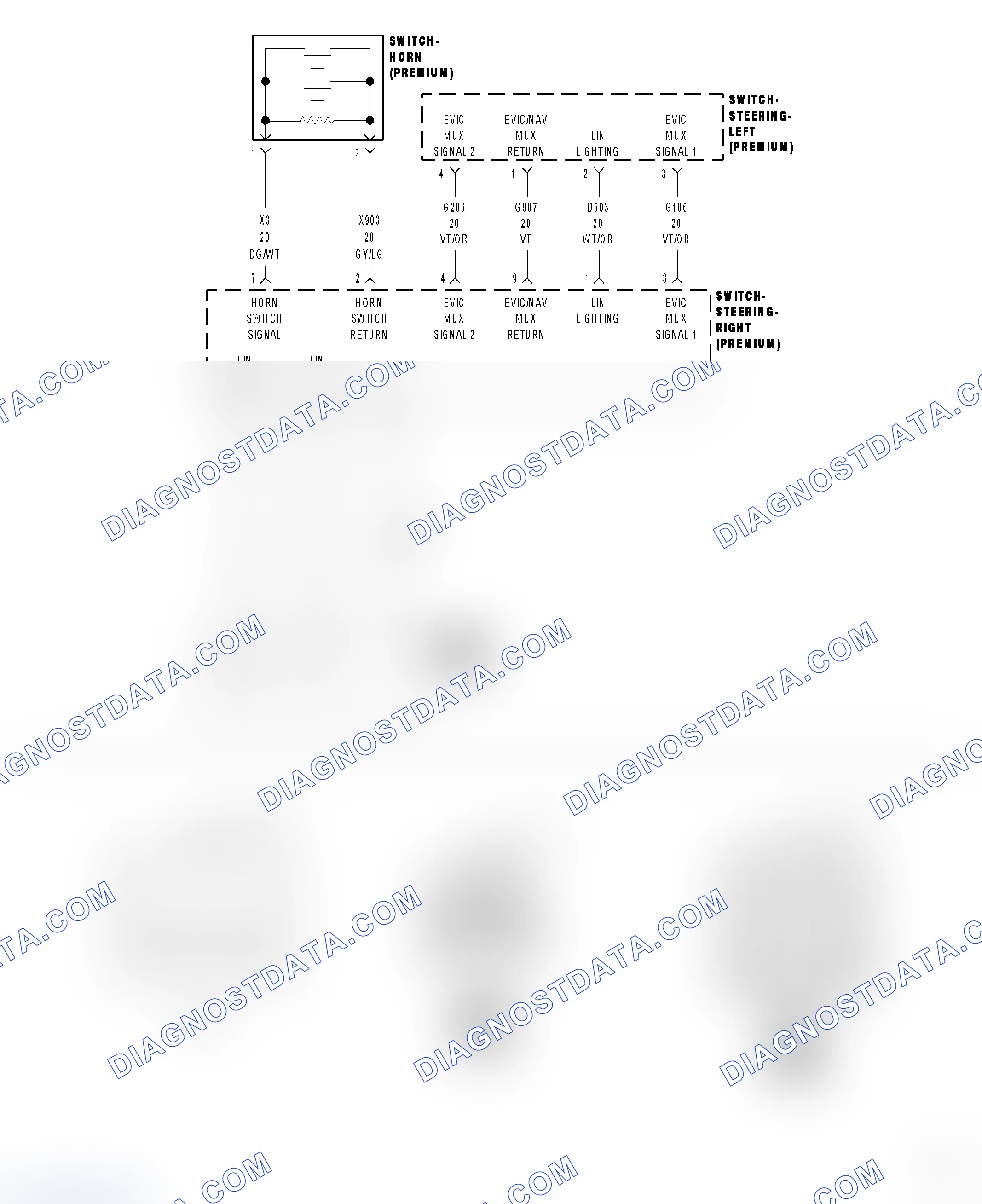 Scheme 3: B1489-STEERING WHEEL CONTROL AUDIO SWITCH CIRCUIT