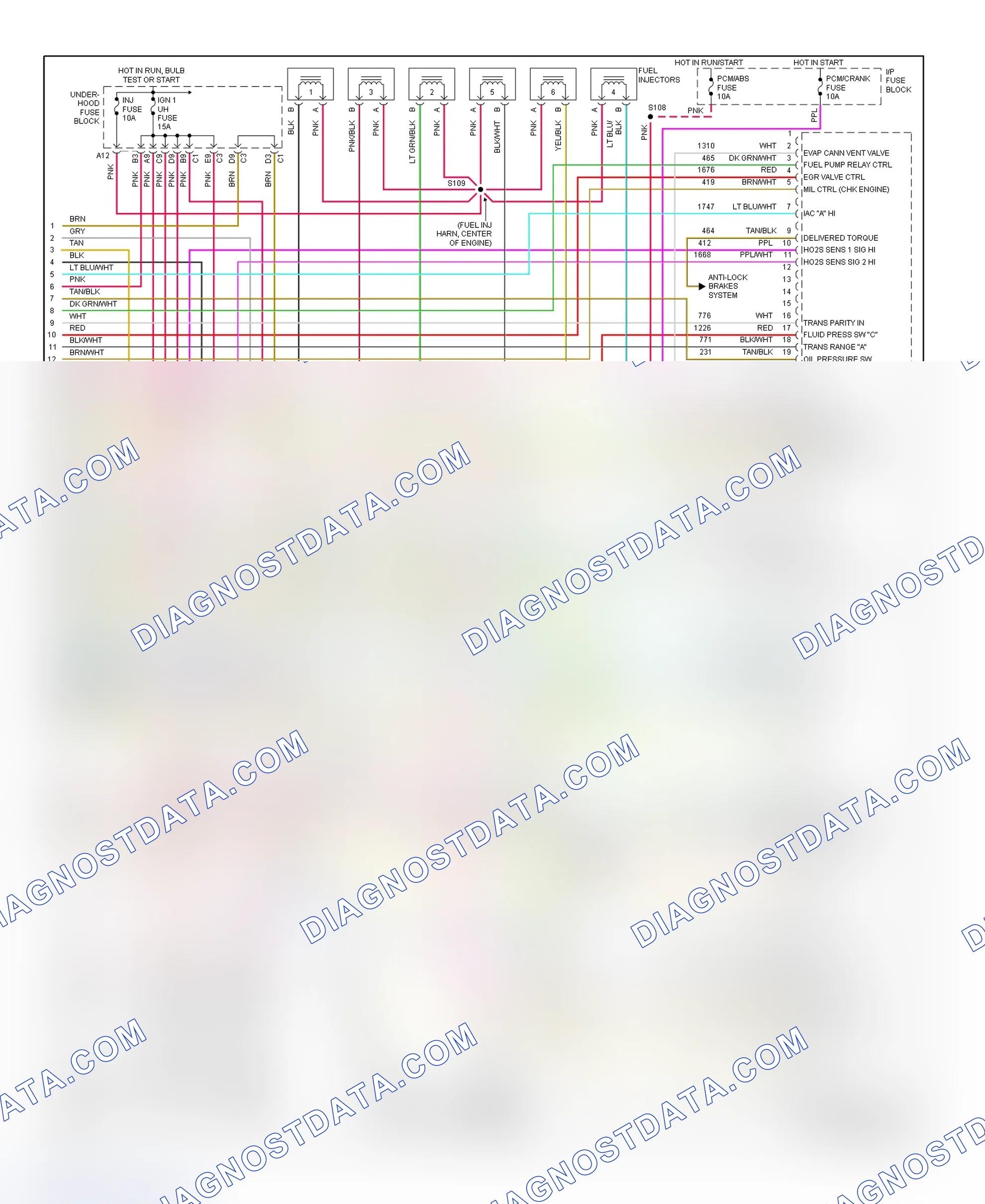 Scheme 185: PCM Wiring Diagram (Montana, Silhouette & Venture - 3.4L - 4 Of 4)