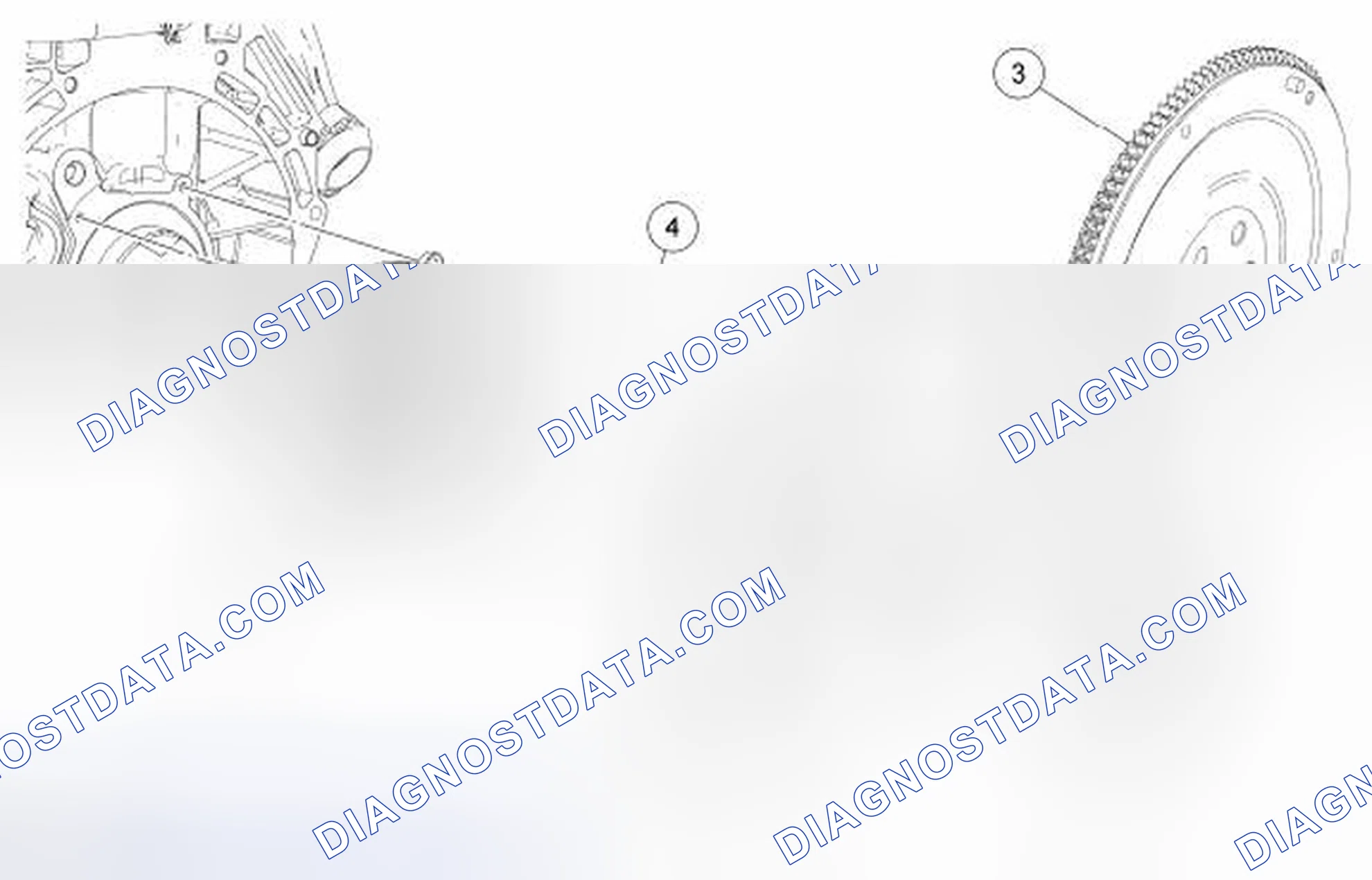 Scheme 39: Flexplate or Flywheel and Crankshaft Rear Seal - Exploded View