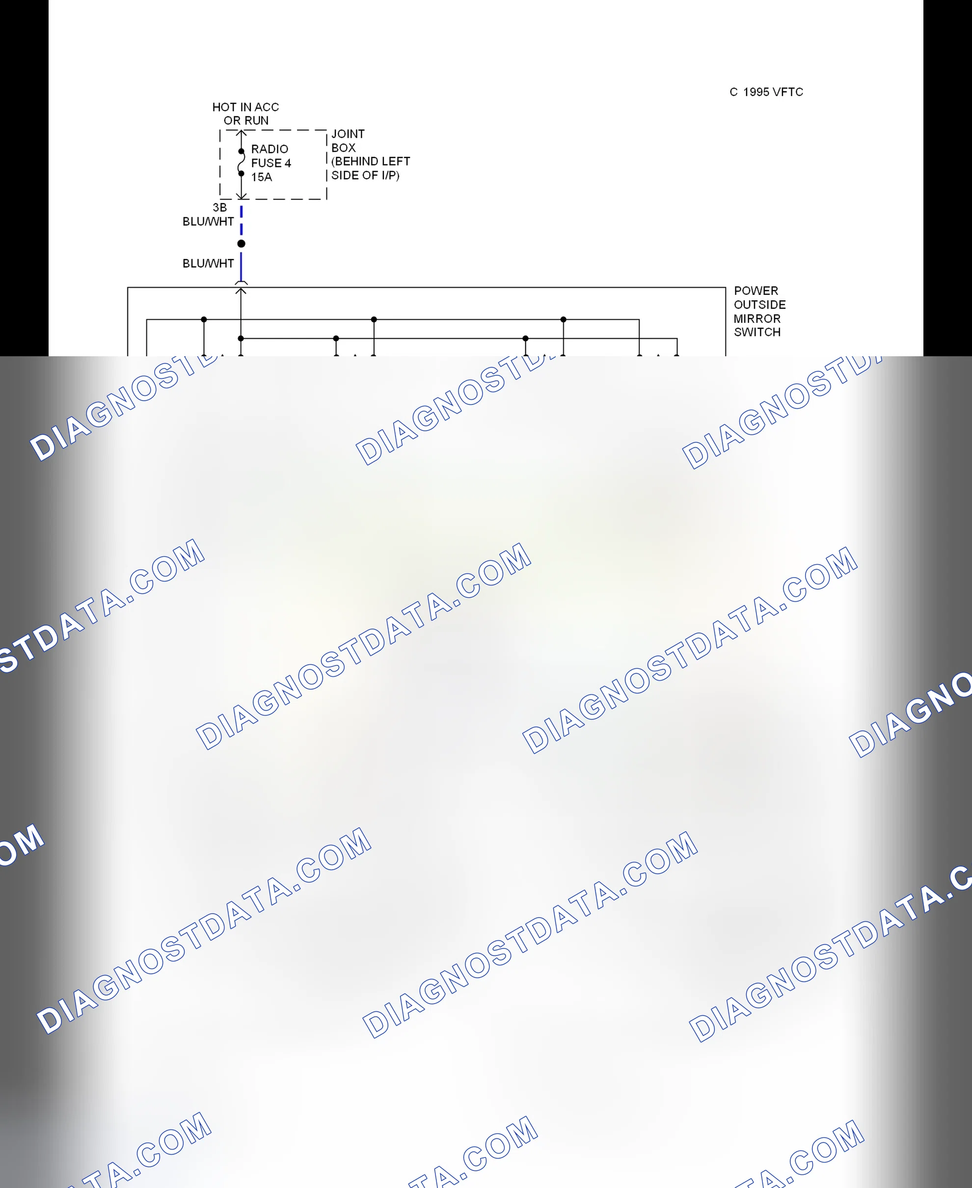 Scheme 1: Power Mirrors Wiring Diagram (626)