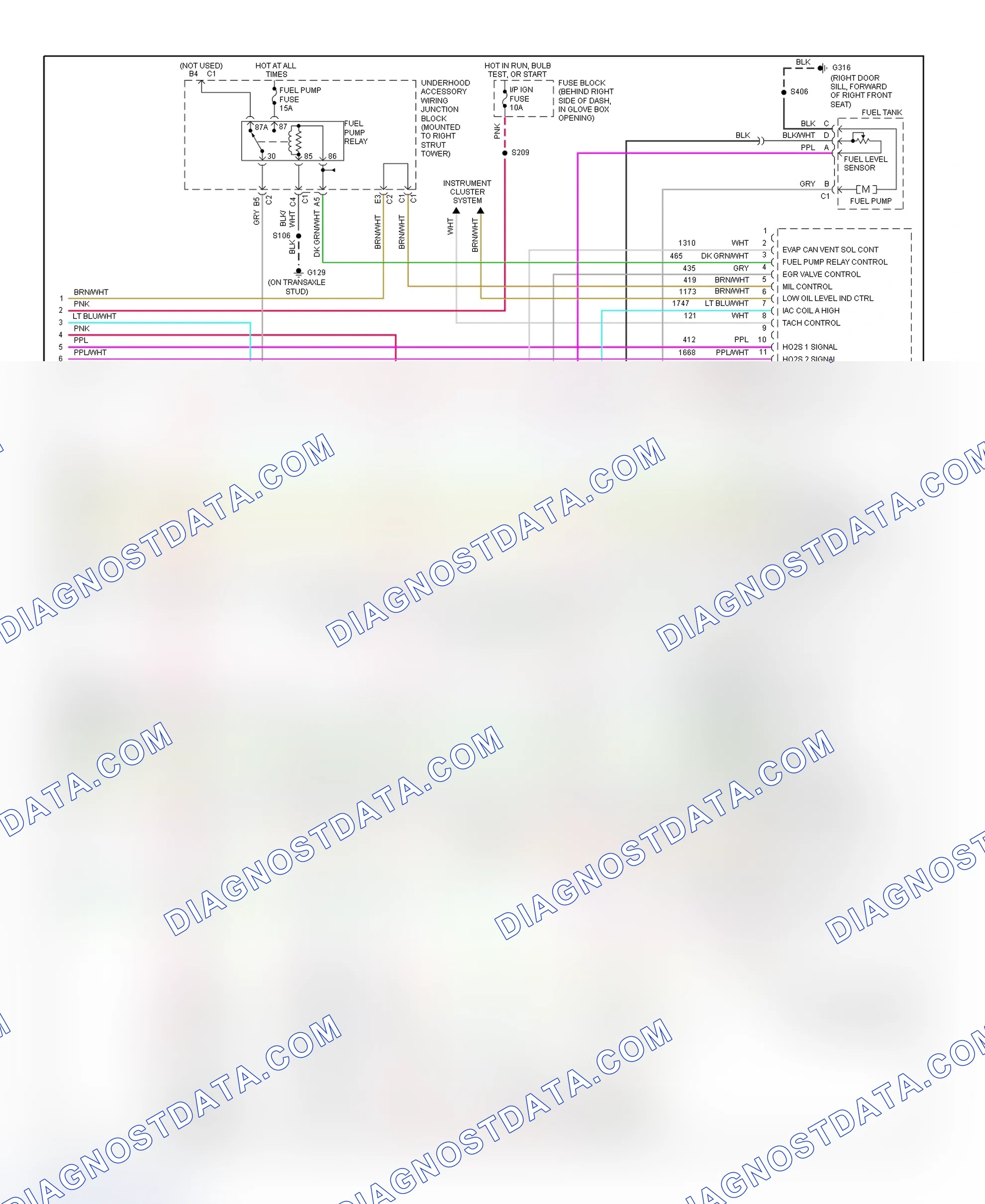 Scheme 117: PCM Wiring Diagram (Grand Prix - 3.8L VIN K - 4 Of 4)