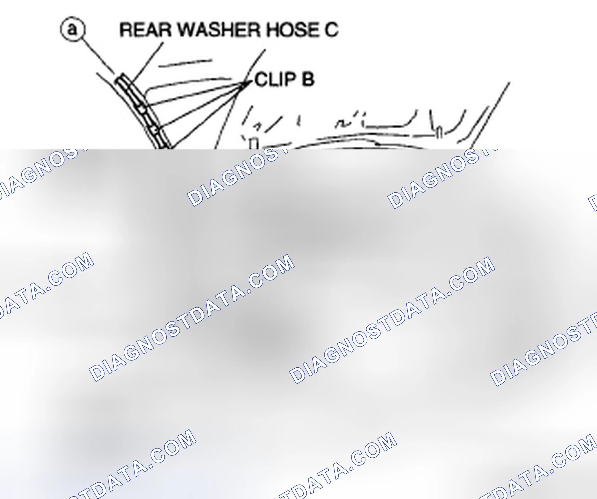 Scheme 37: REAR WASHER HOSE REMOVAL/INSTALLATION