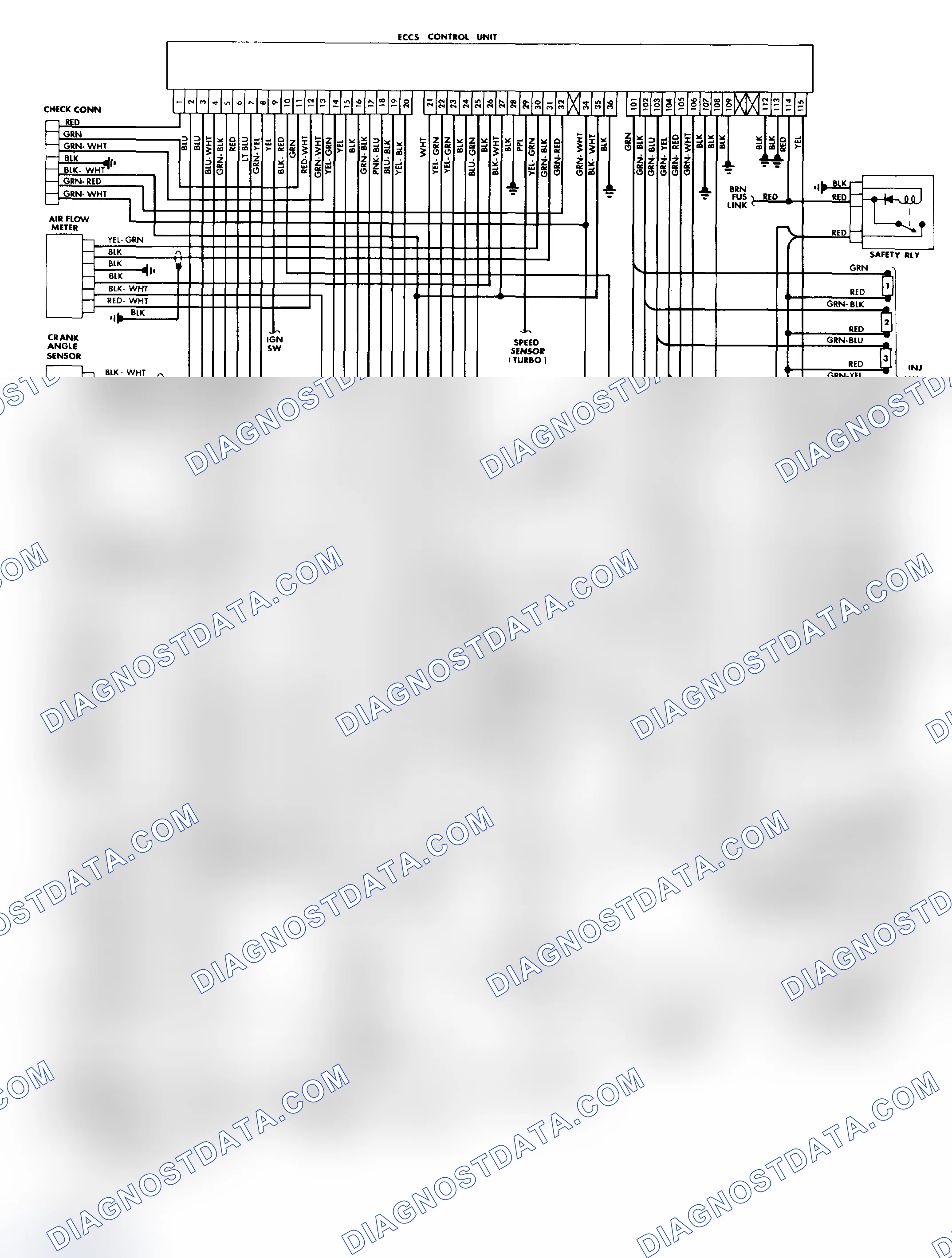 Scheme 193: 300ZX & 300ZX Turbo ECCS Wiring Diagram