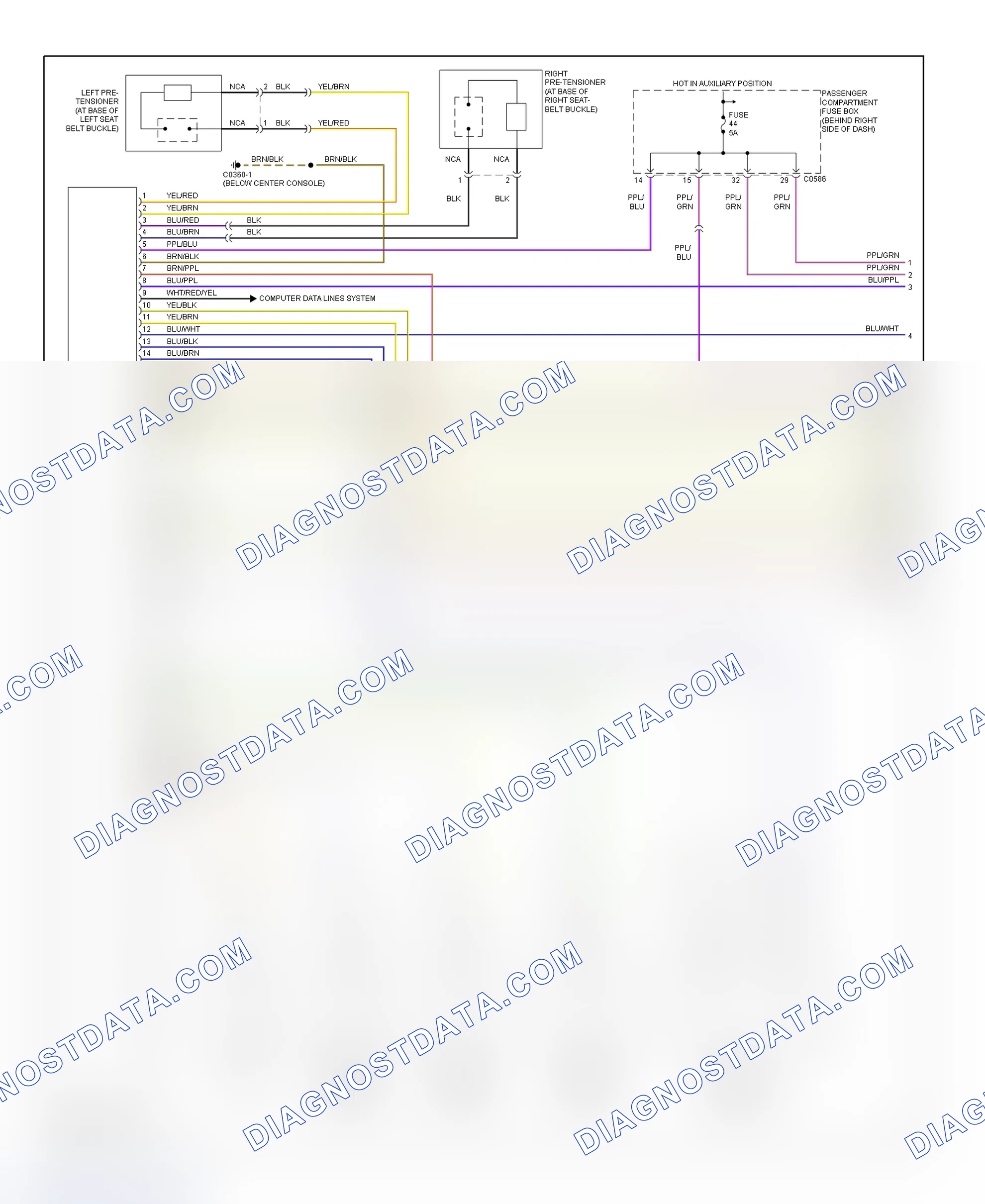 Scheme 22: Air Bag System Wiring Diagram (Range Rover-1 Of 2)