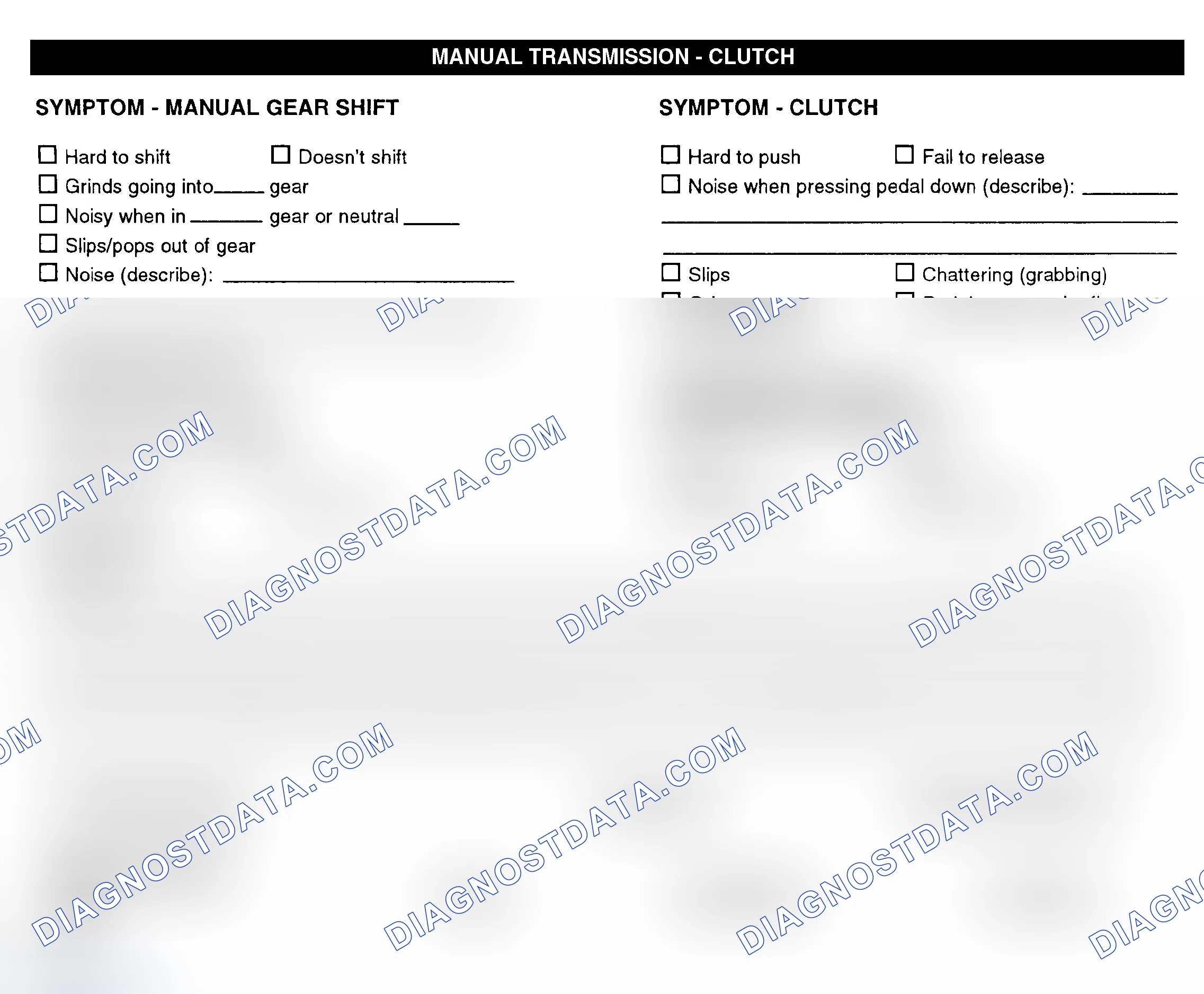 Scheme 10: Manual Transmission & Clutch