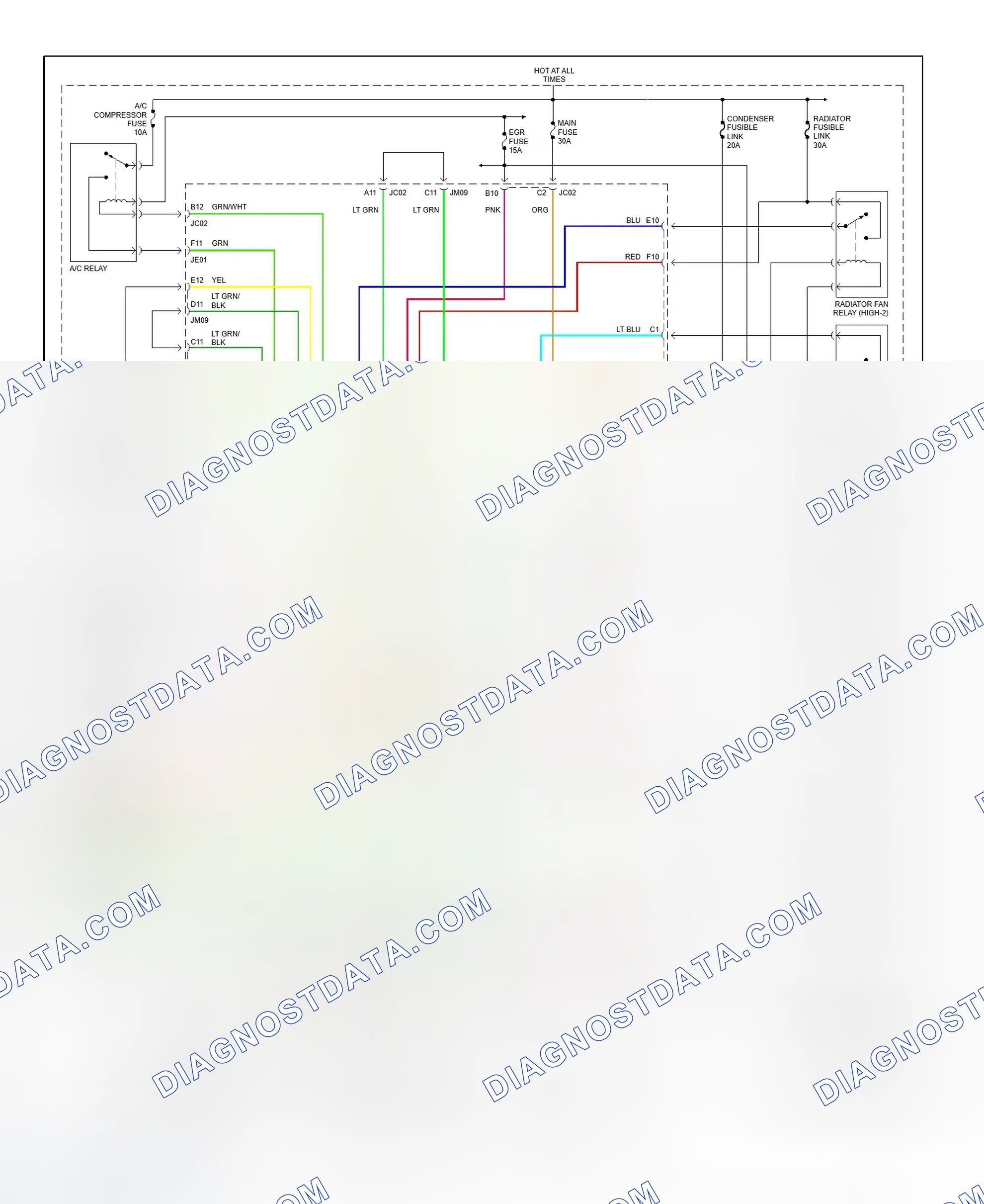 Scheme 3: Automatic A/C-Heater System Wiring Diagram (Sonata 2.5L - 2 Of 2)