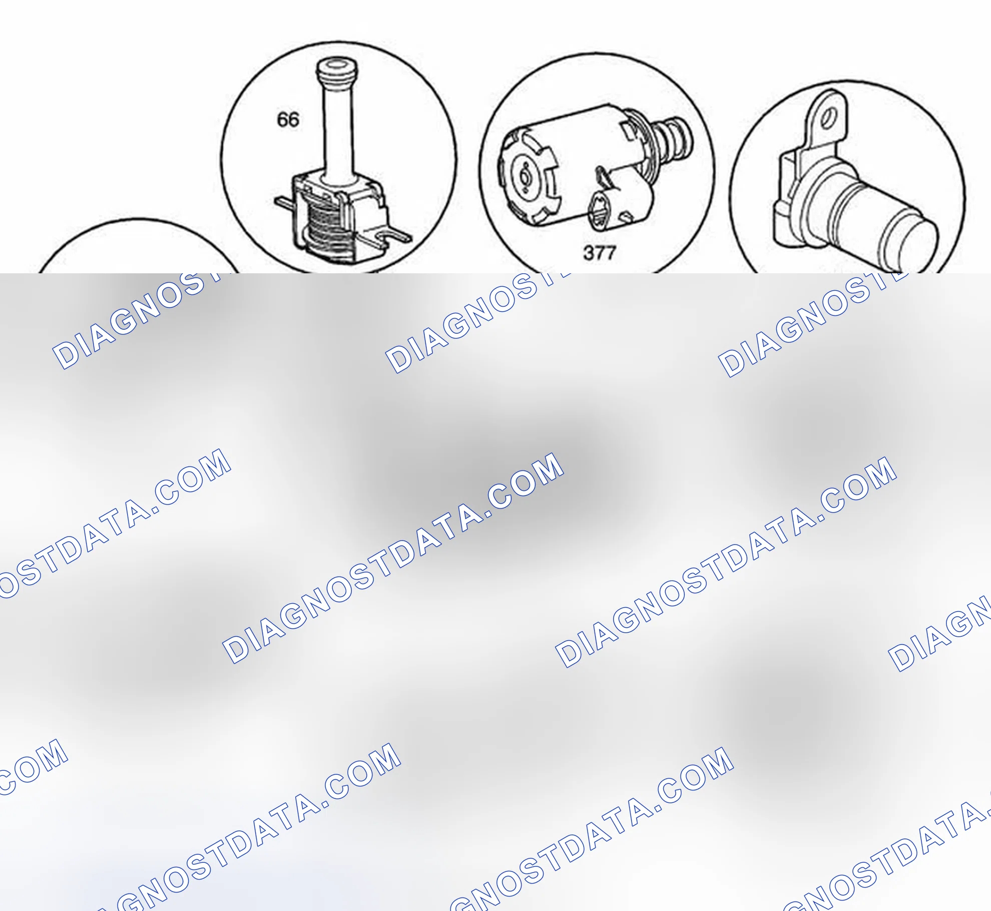 Scheme 491: Automatic Transmission Electronic Component Views (M30/M32)