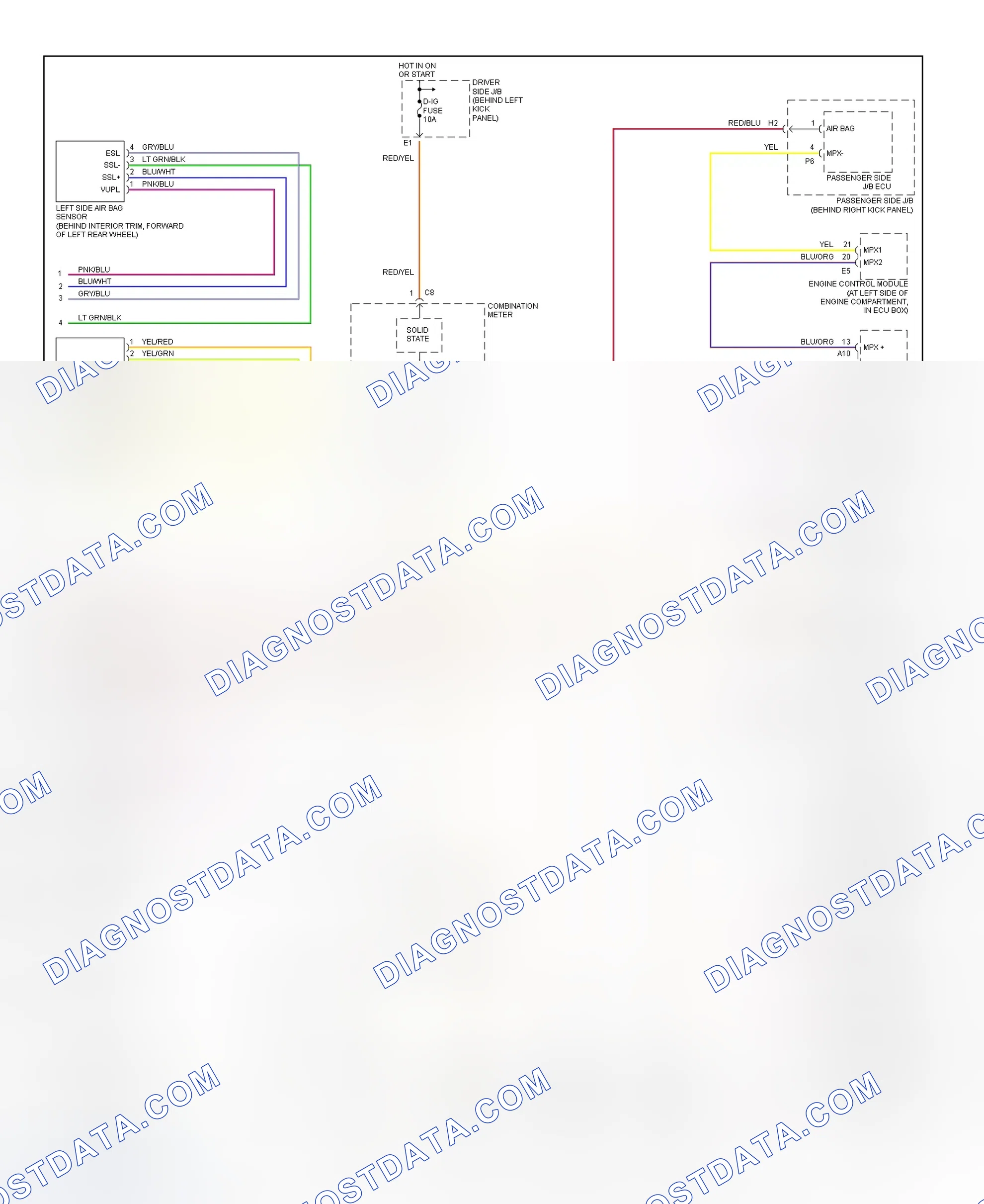 Scheme 2: Air Bag System Wiring Diagram (SC430-2 Of 2)