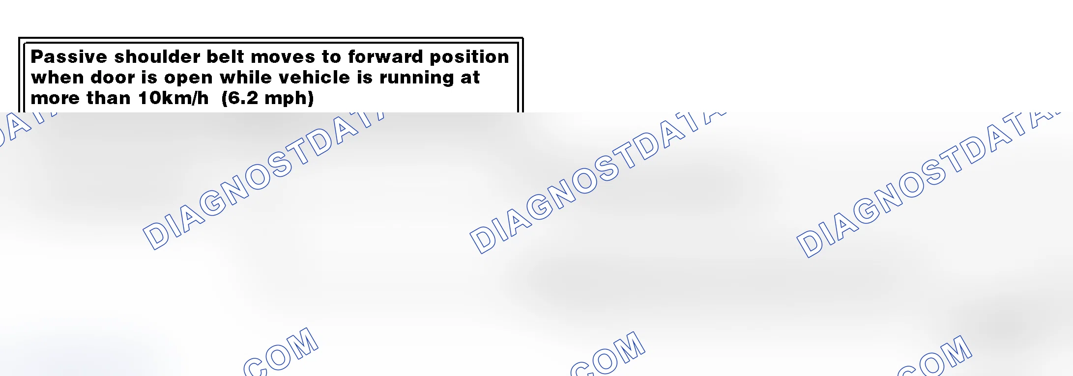Scheme 11: Passive Shoulder Belt Stays In Rearward Position (One Side) Flow Chart
