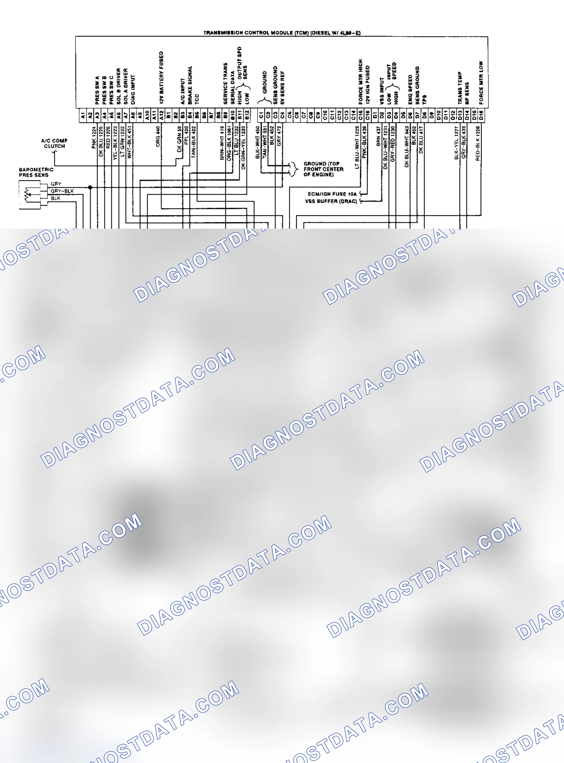 Scheme 11: Wiring Diagram ("C" & "K" Series Diesel W/4L80-E Trans.)