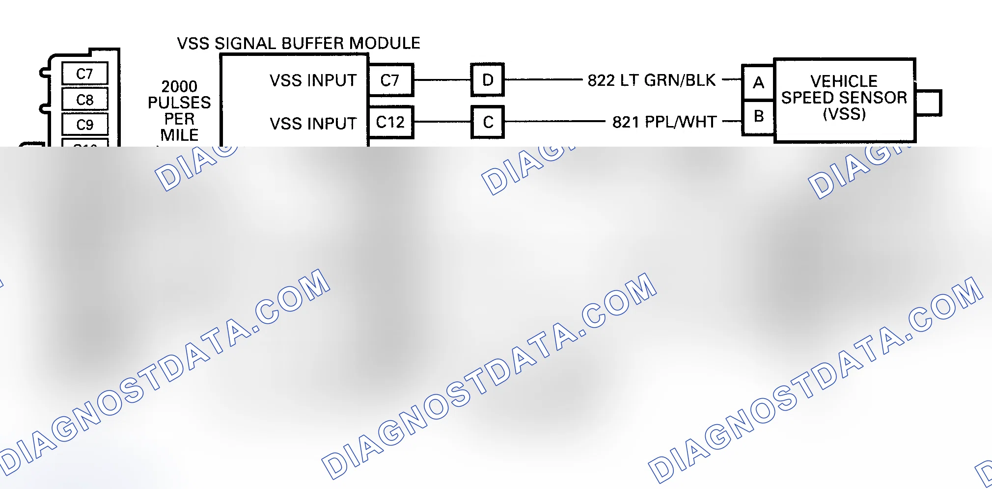 Scheme 461: DTC 24 Schematic ("P" Series - 4L80-E) VSS Circuit Low (Transmission Output Speed Signal)