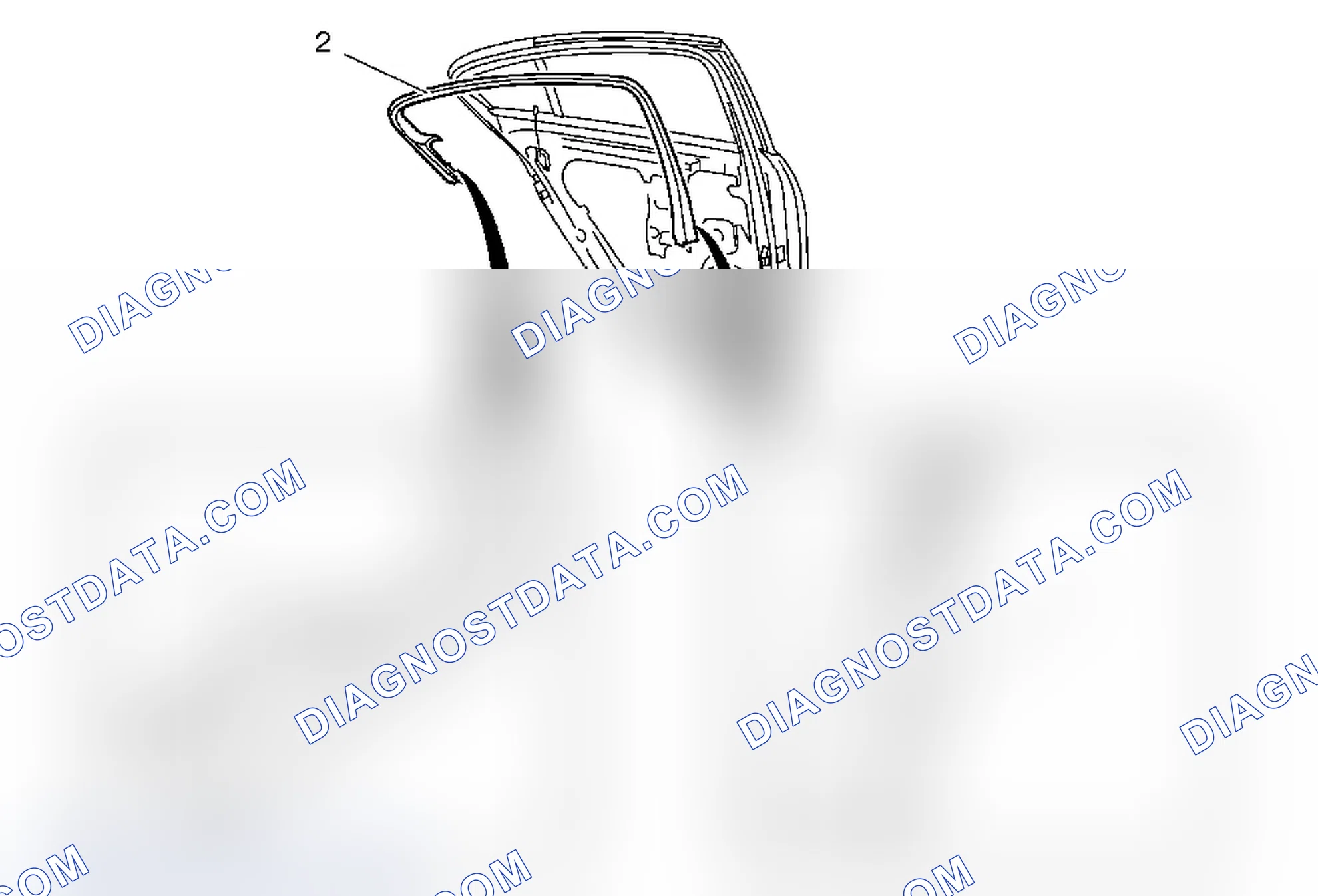 Scheme 58: Rear Side Door Window Frame Garnish Molding Replacement