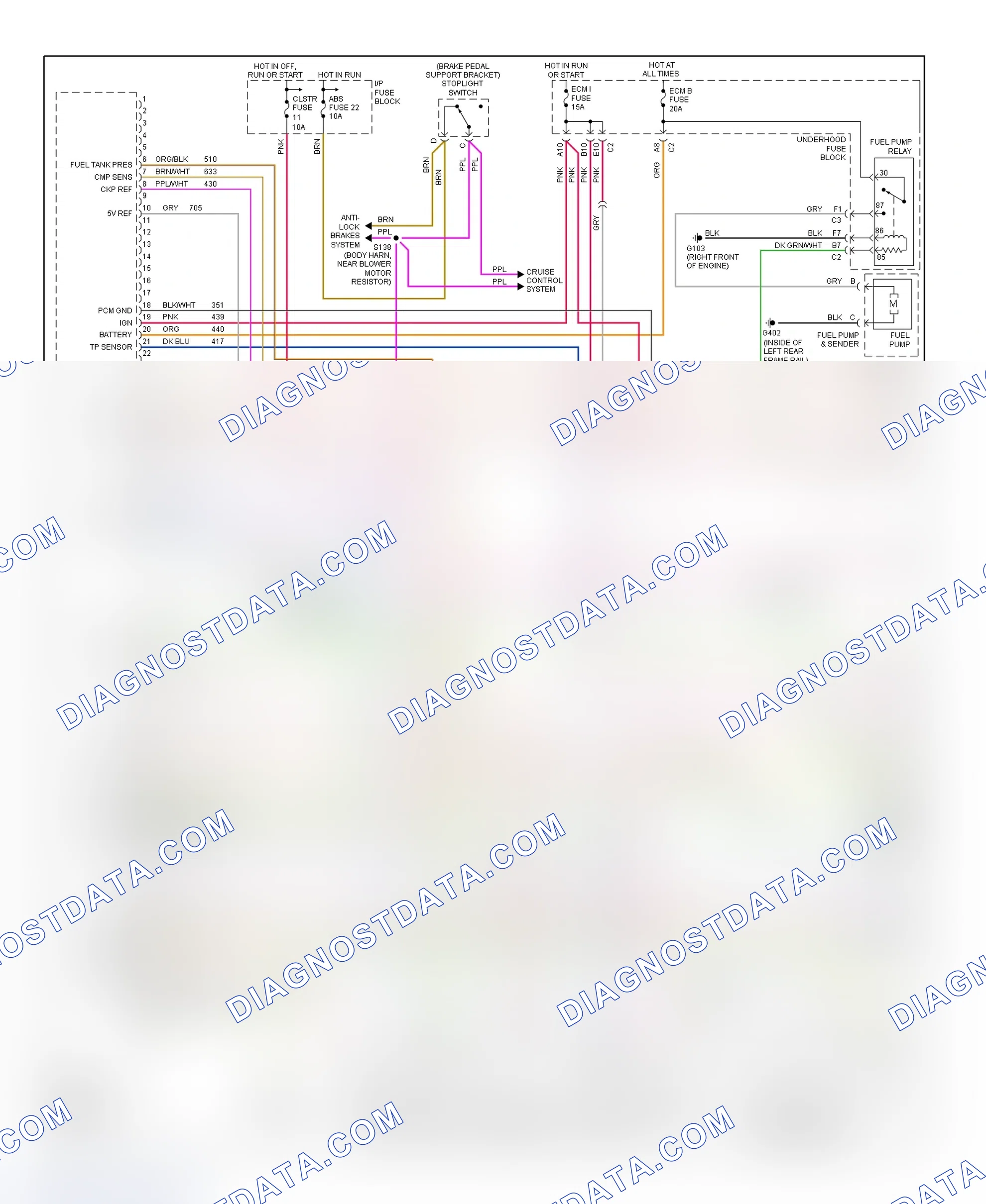 Scheme 78: PCM Wiring Diagram (Sonoma & S10 Pickup - 2.2L - 1 Of 3)