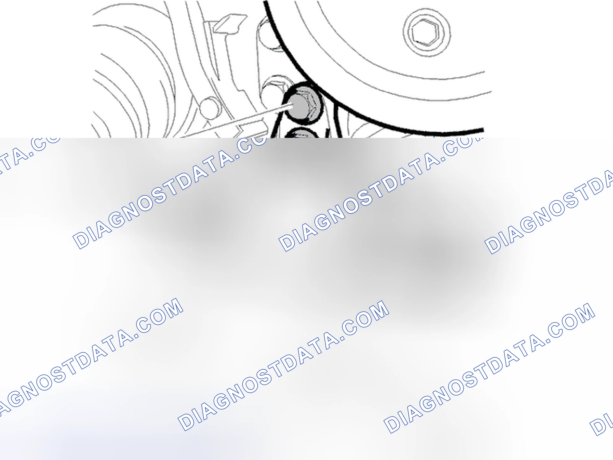Scheme 114: Removing the screws for the right-hand engine mounting