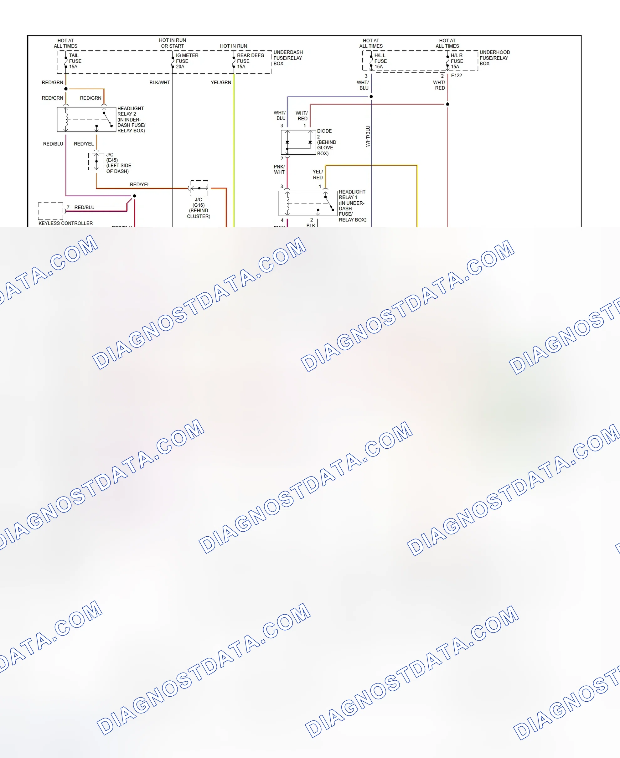Scheme 2: Headlight System Wiring Diagram (Grand Vitara)