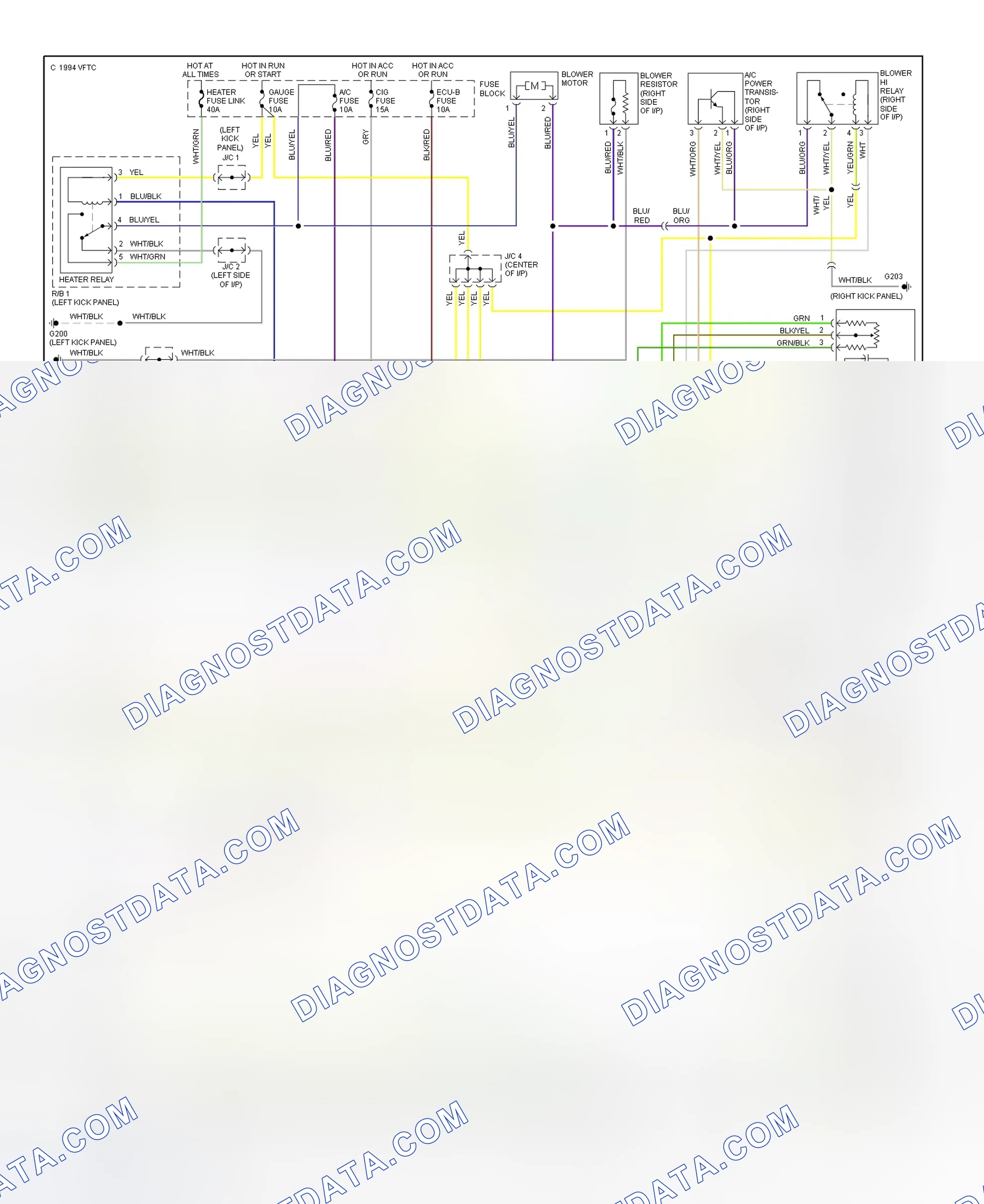 Scheme 3: Automatic A/C-Heater System Wiring Diagram (1996 2 Of 2)