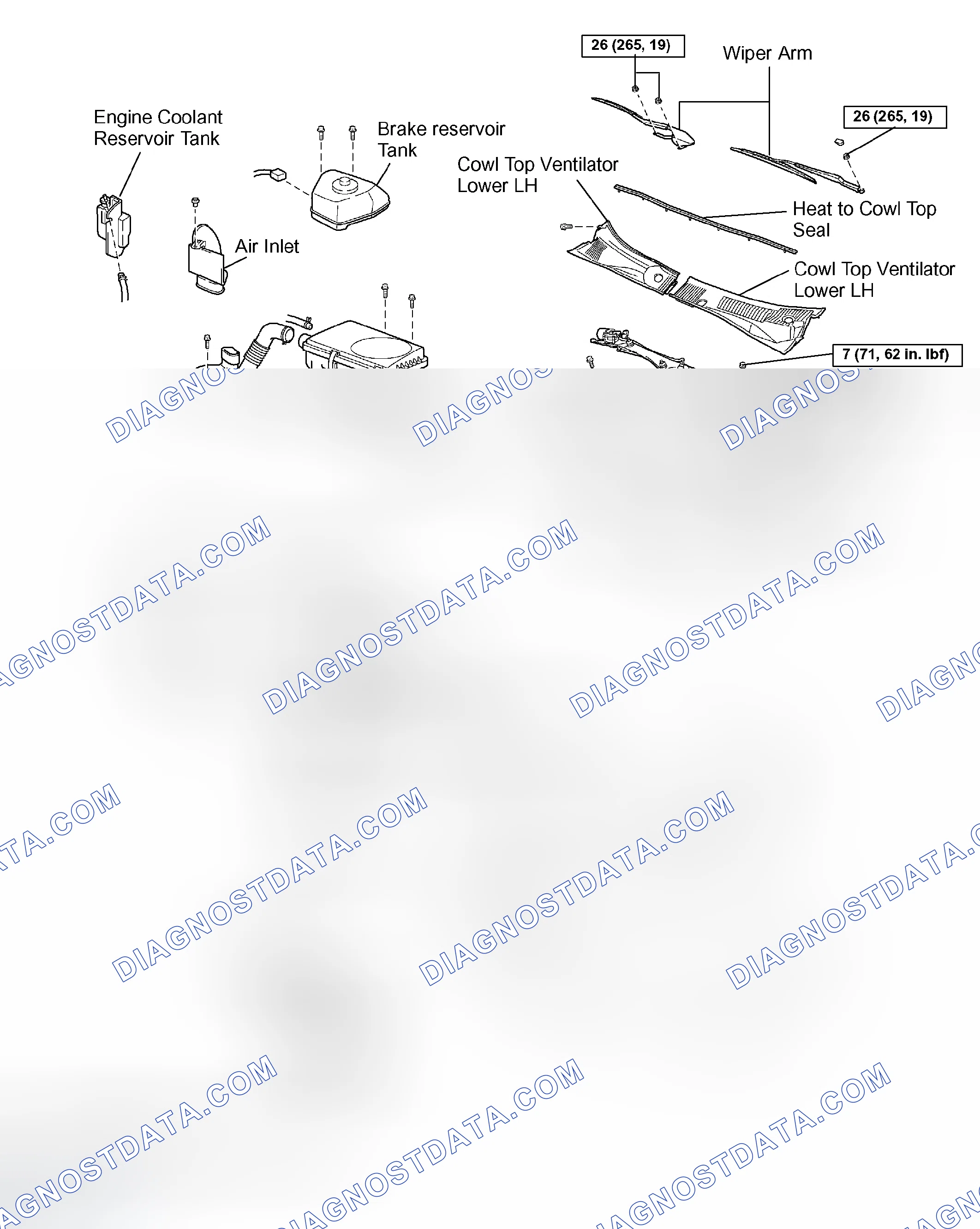 Scheme 7: Identifying Components For Oil Pump Removal And Torque Specifications (1 Of 2)