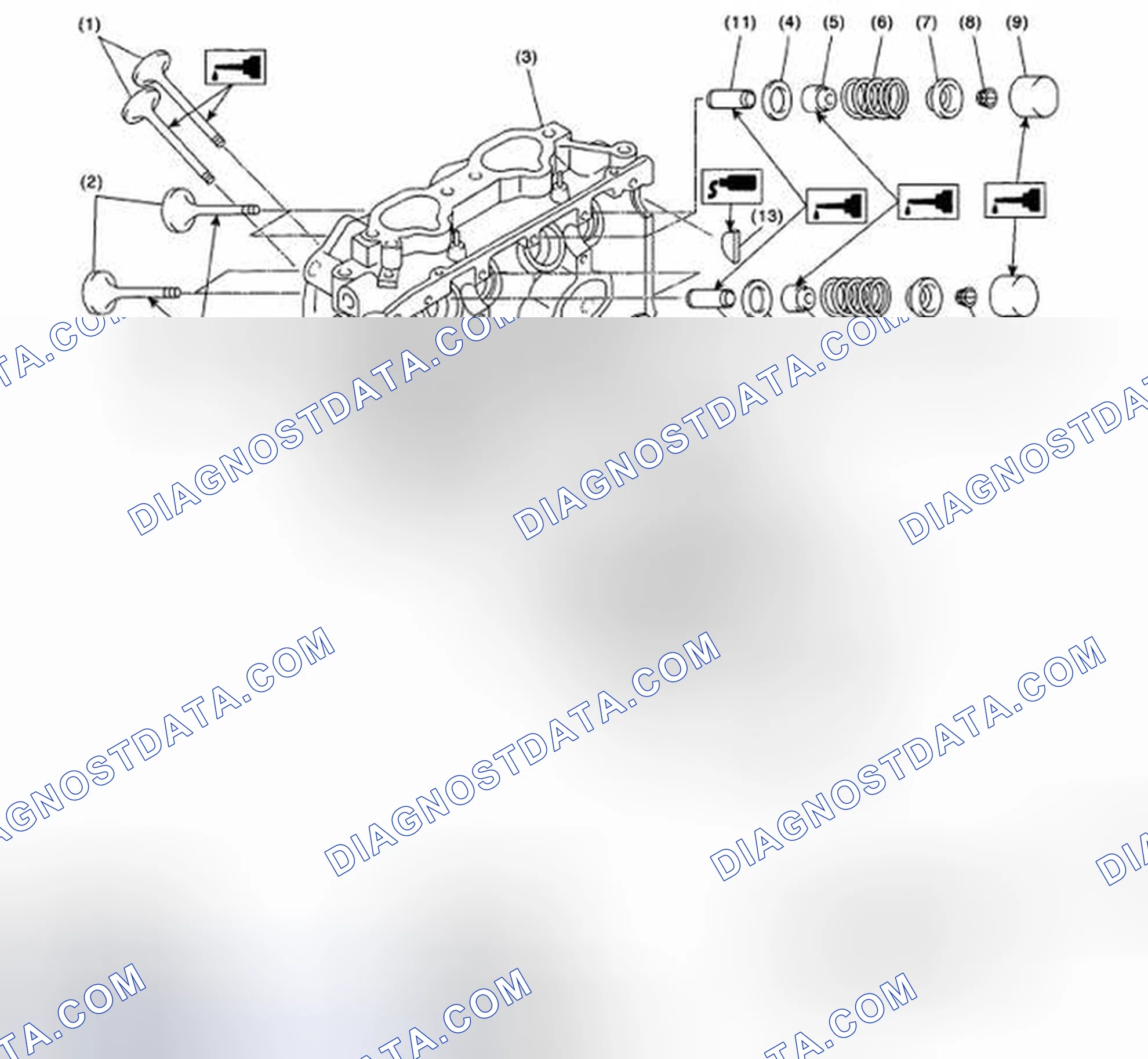 Scheme 232: CYLINDER HEAD AND VALVE ASSEMBLY