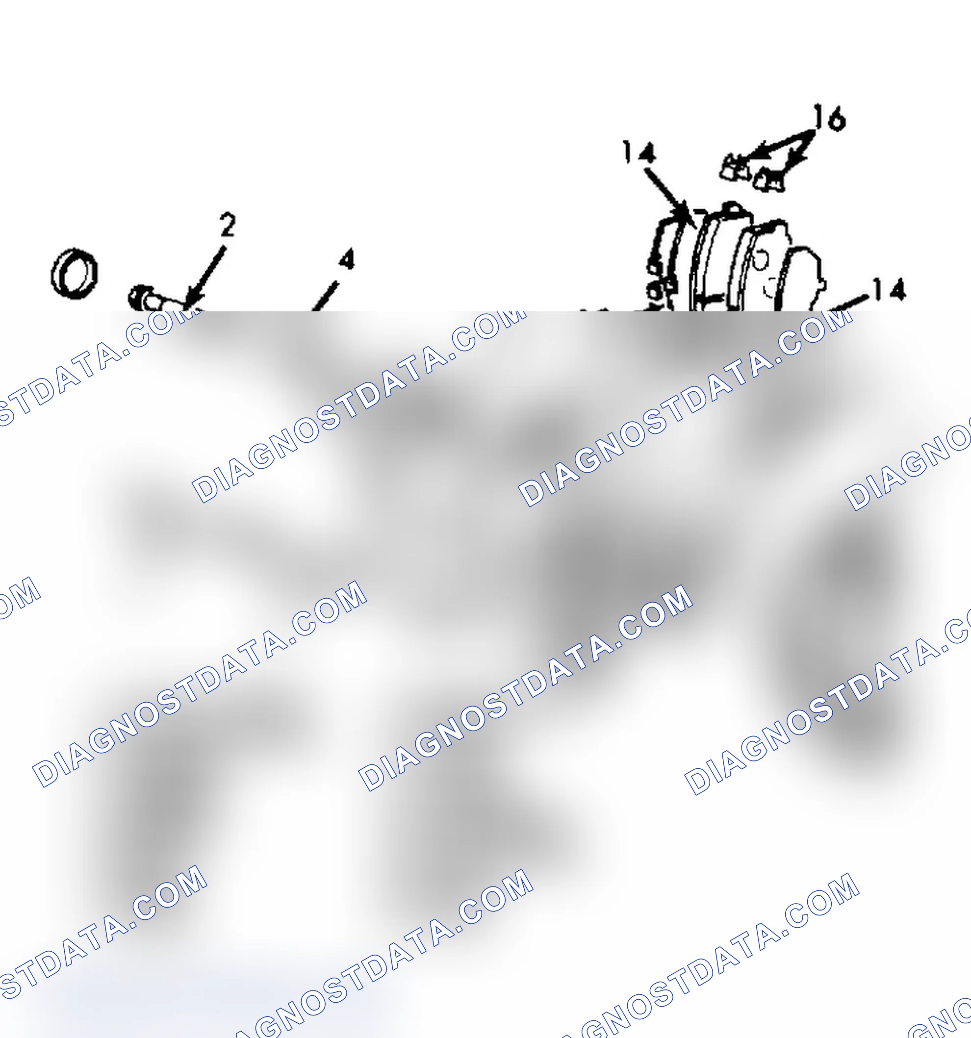 Scheme 3: Exploded View of Front Disc Brake Assembly (All Other)