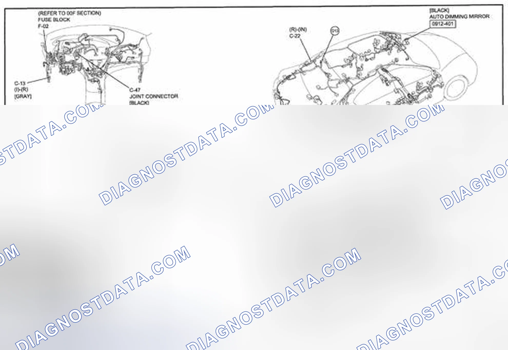 Scheme 241: Auto Dimming Mirror Wiring Diagram - 0912-4 (2 Of 2)