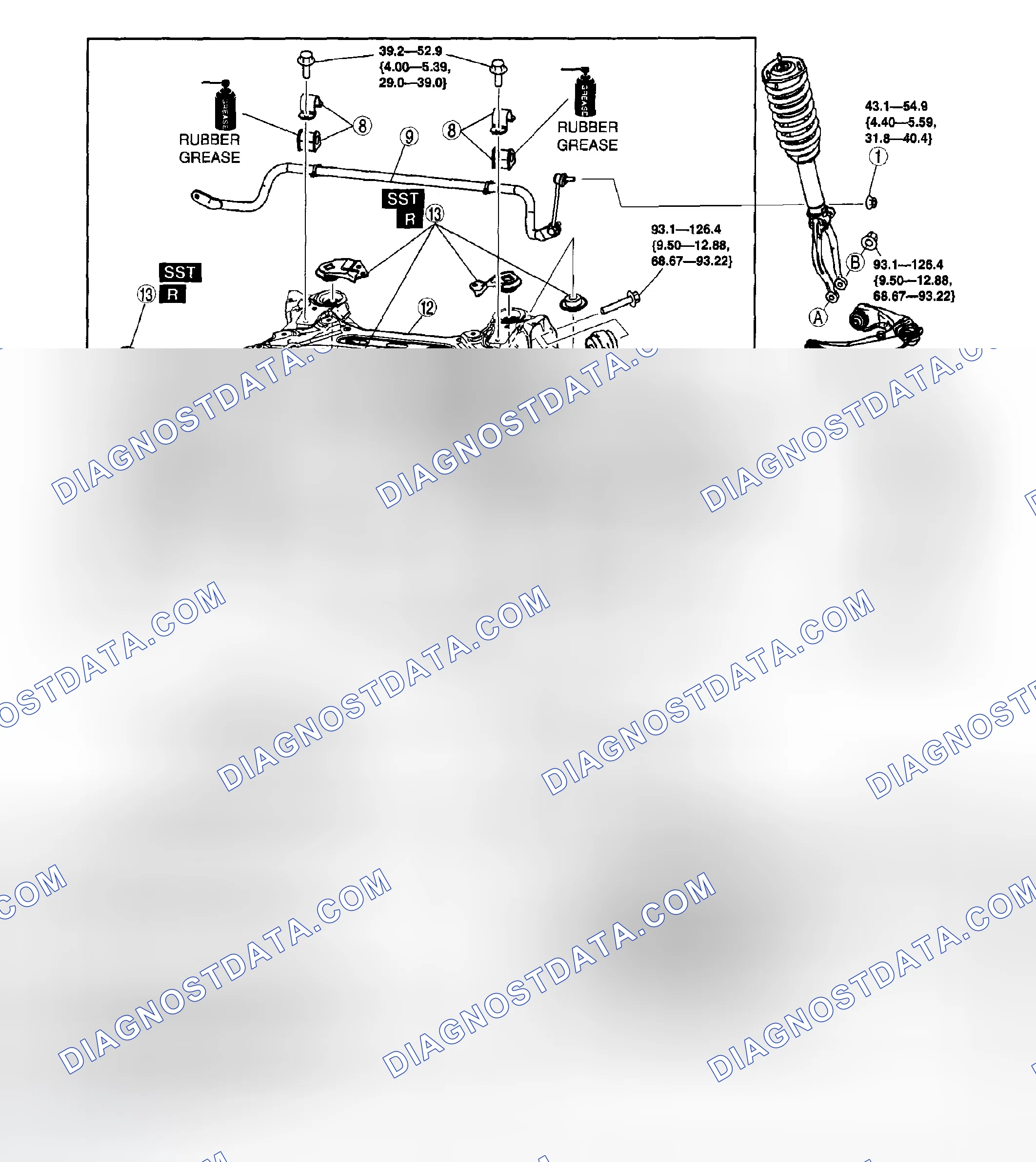 Scheme 43: FRONT CROSSMEMBER REMOVAL/INSTALLATION