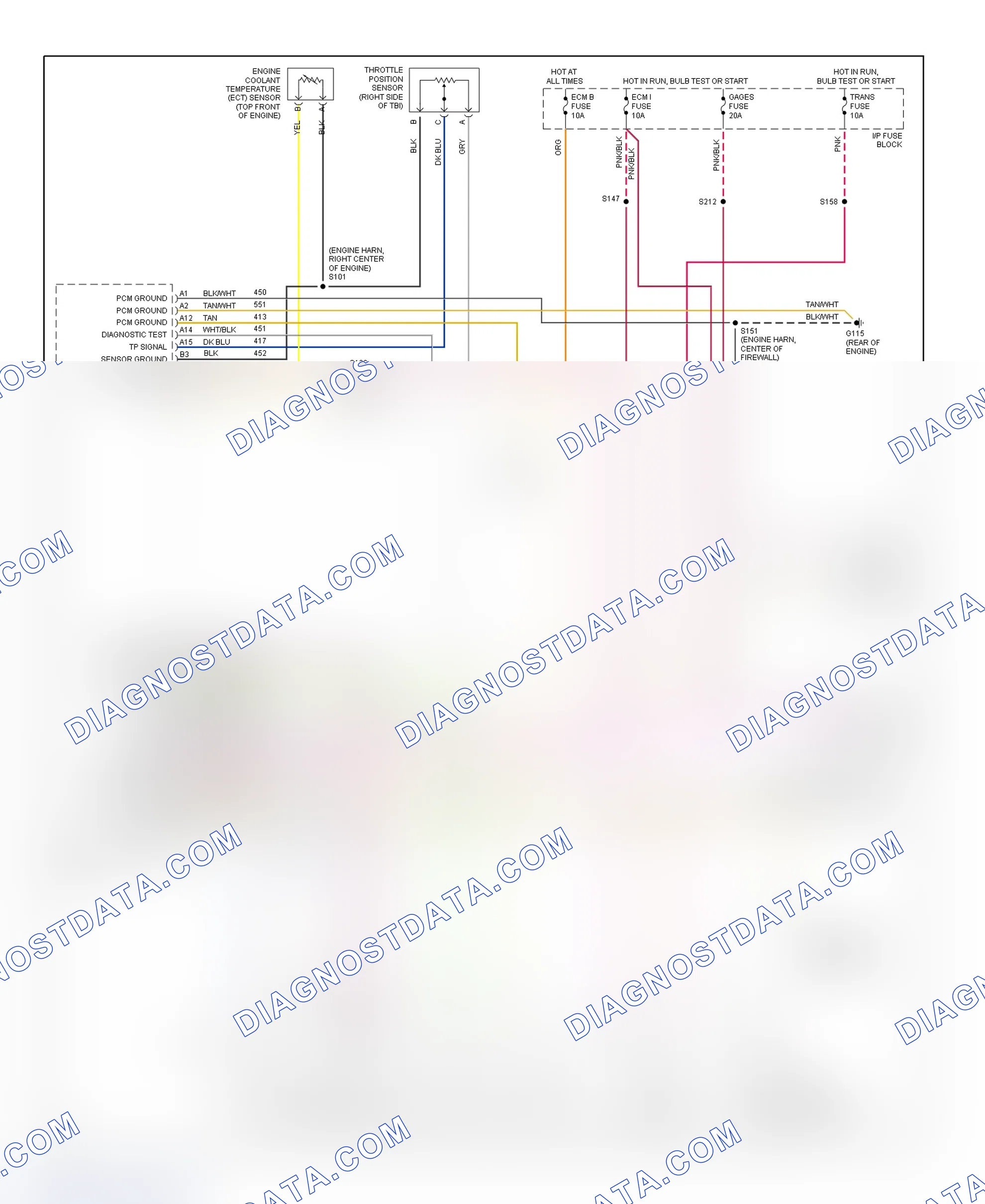 Scheme 344: 1995 "G" Series - 4.3L, 5.0L & 5.7L (Van) Wiring Diagram