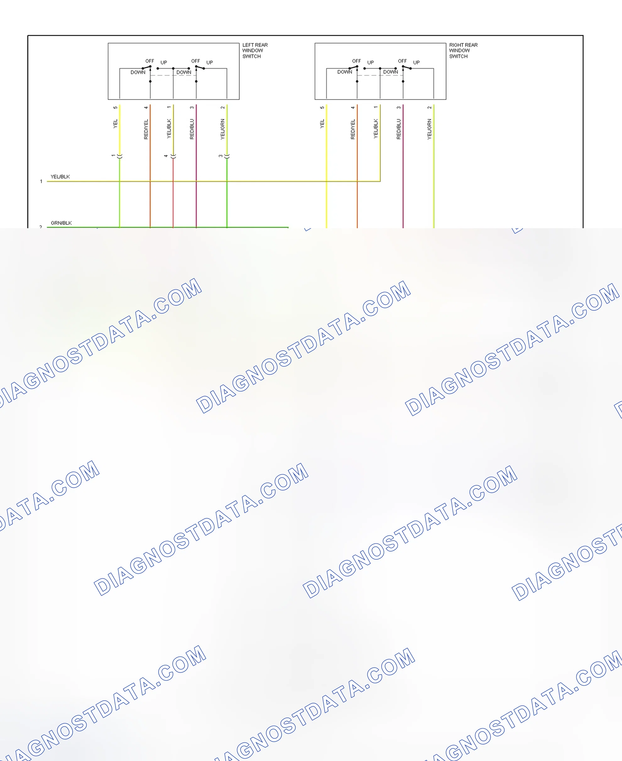 Scheme 6: Power Windows System Wiring Diagram (CR-V - 2 Of 2)