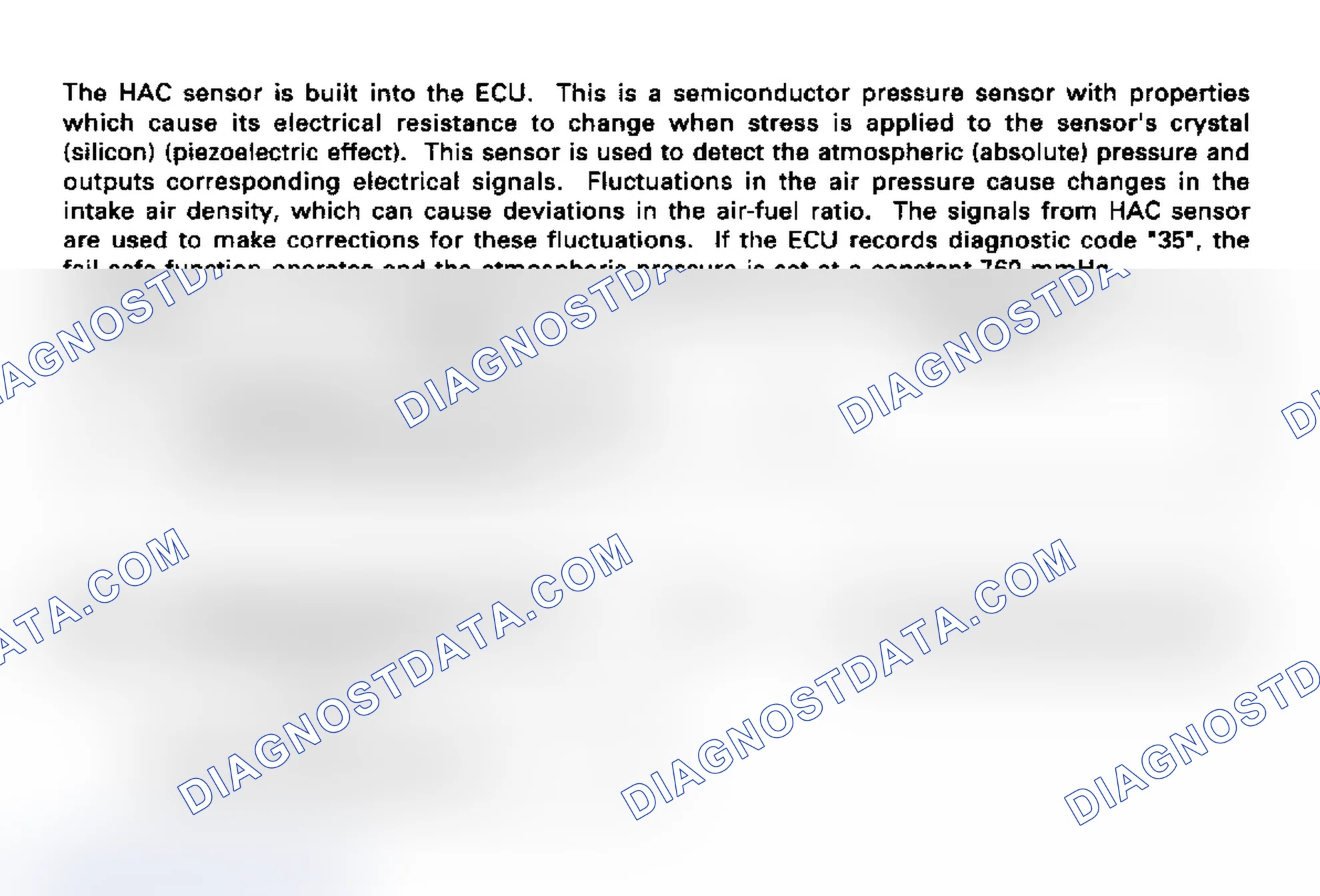 Scheme 85: Code 35: HAC Sensor Signal Chart