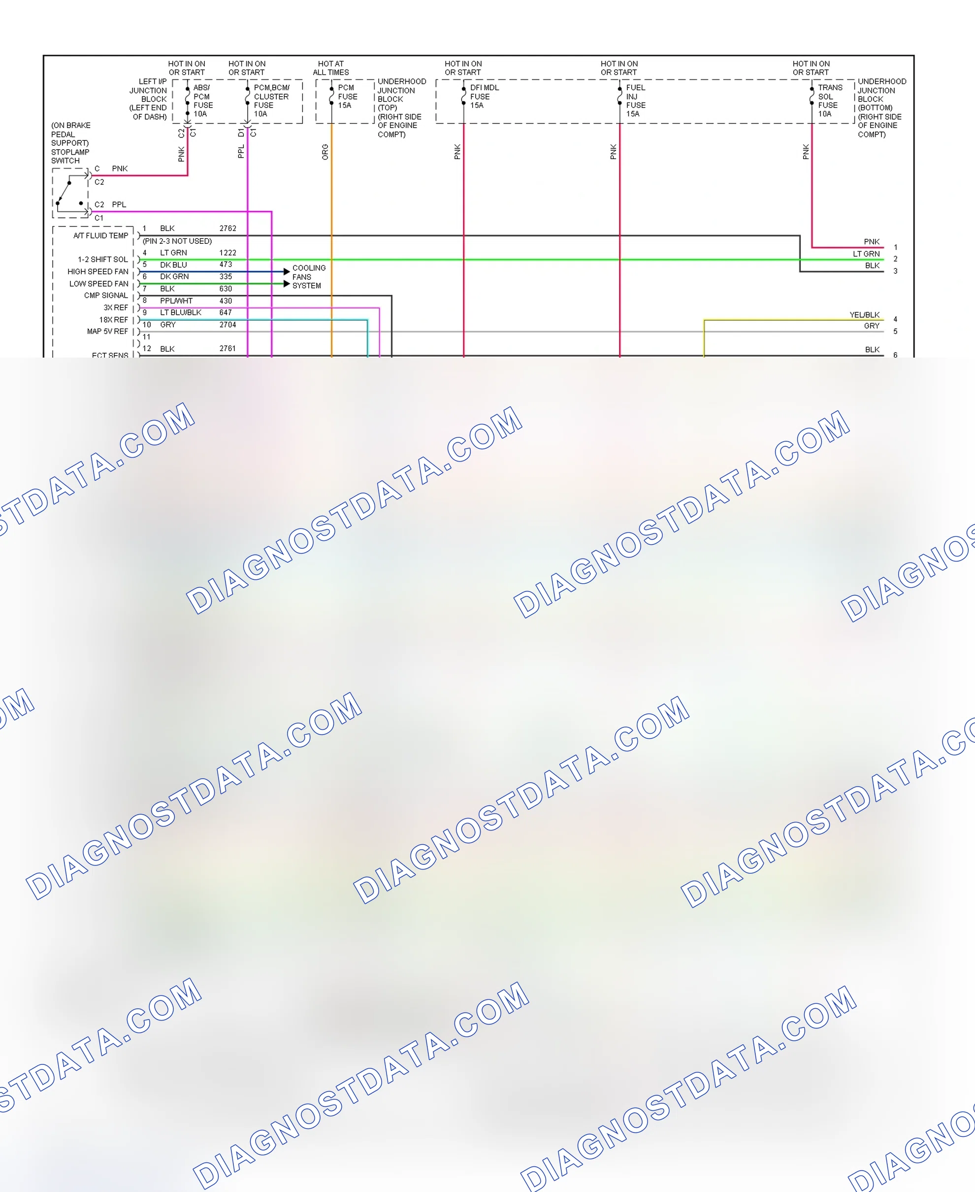 Scheme 117: PCM Wiring Diagram (Impala & Monte Carlo - 3.8L - 1 Of 4)