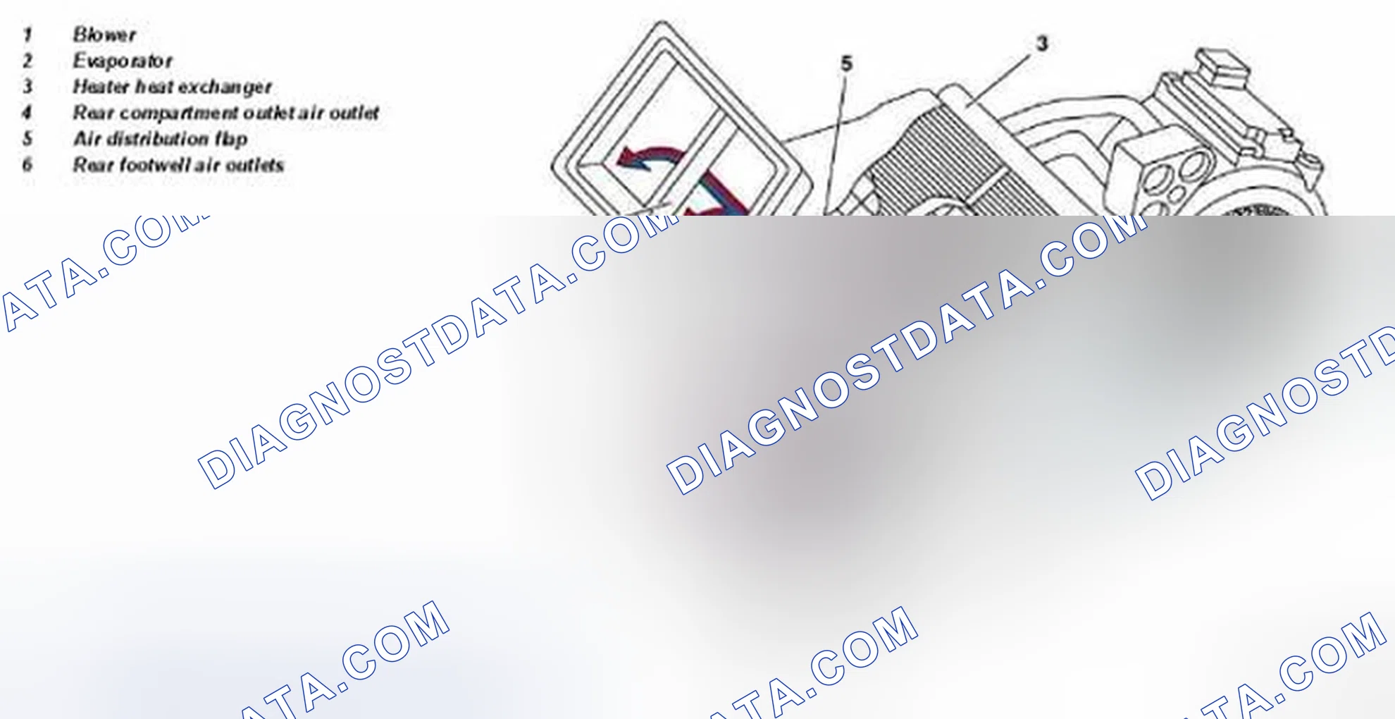 Scheme 81: Identifying Rear Air Conditioning Box Components Location/Design