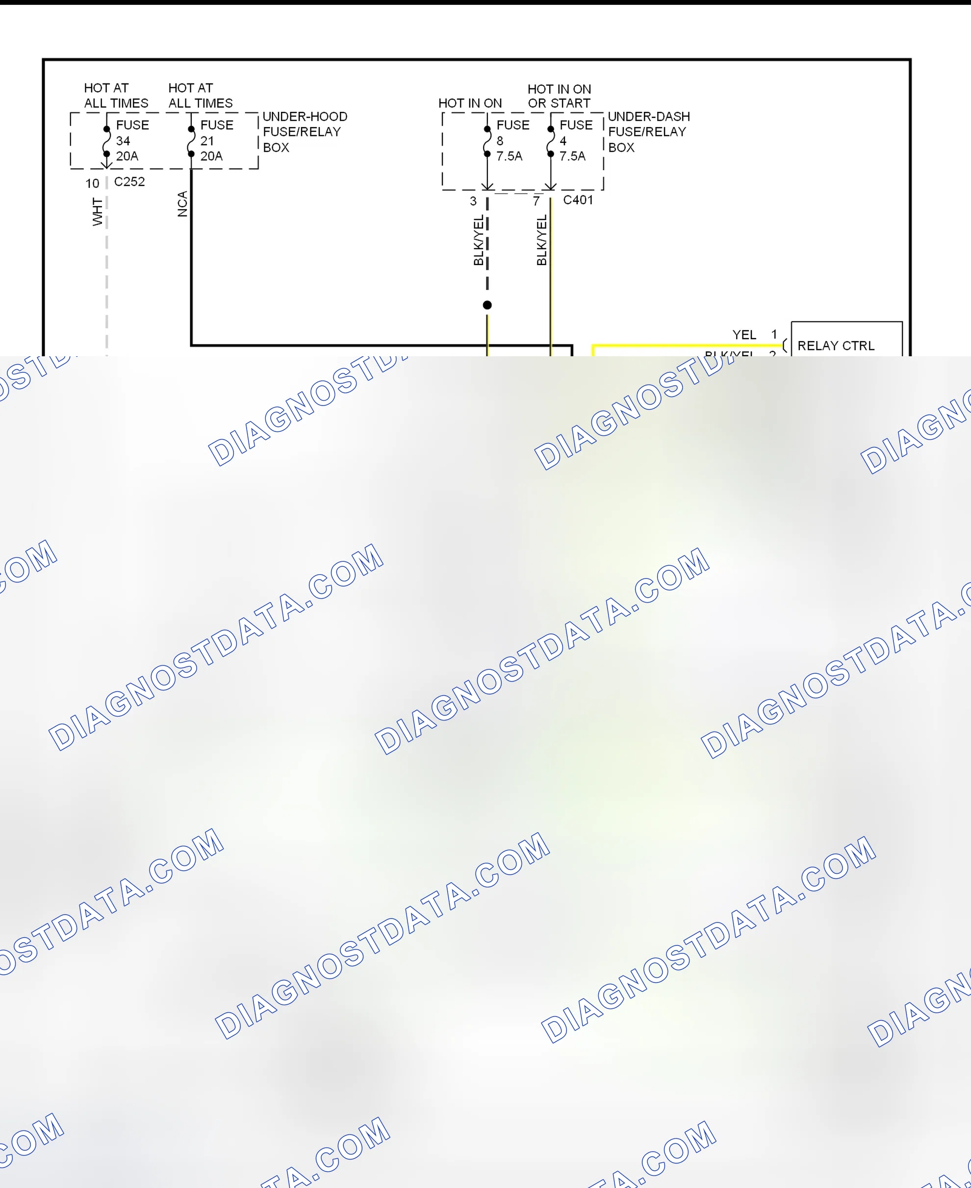 Scheme 10: Electric Cooling Fan System Wiring Diagram (1997 Odyssey)