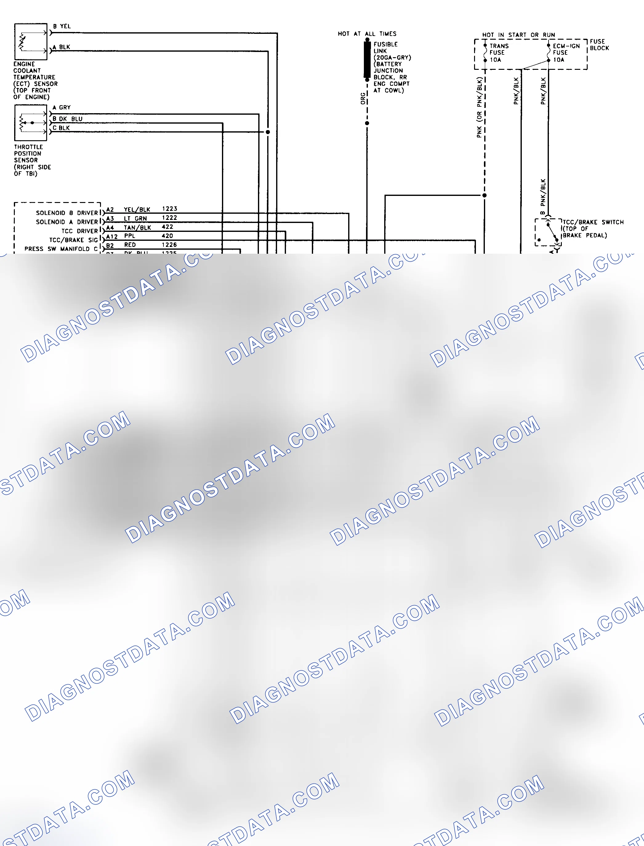 Scheme 184: 4L80-E Wiring Diagram (1993 "C" & "K" Series - Gasoline)