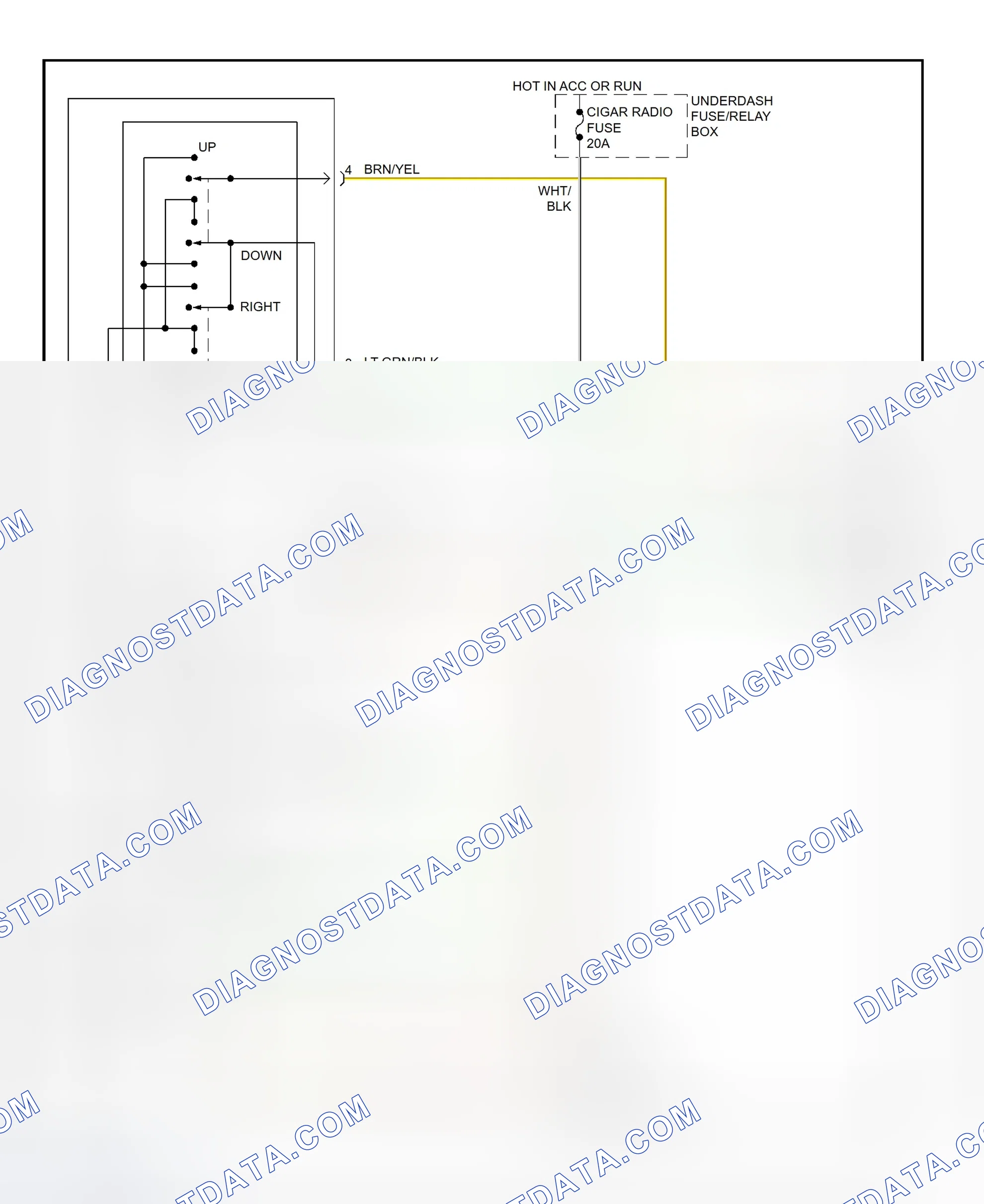 Scheme 2: Power Mirror System Wiring Diagram (Grand Vitara)