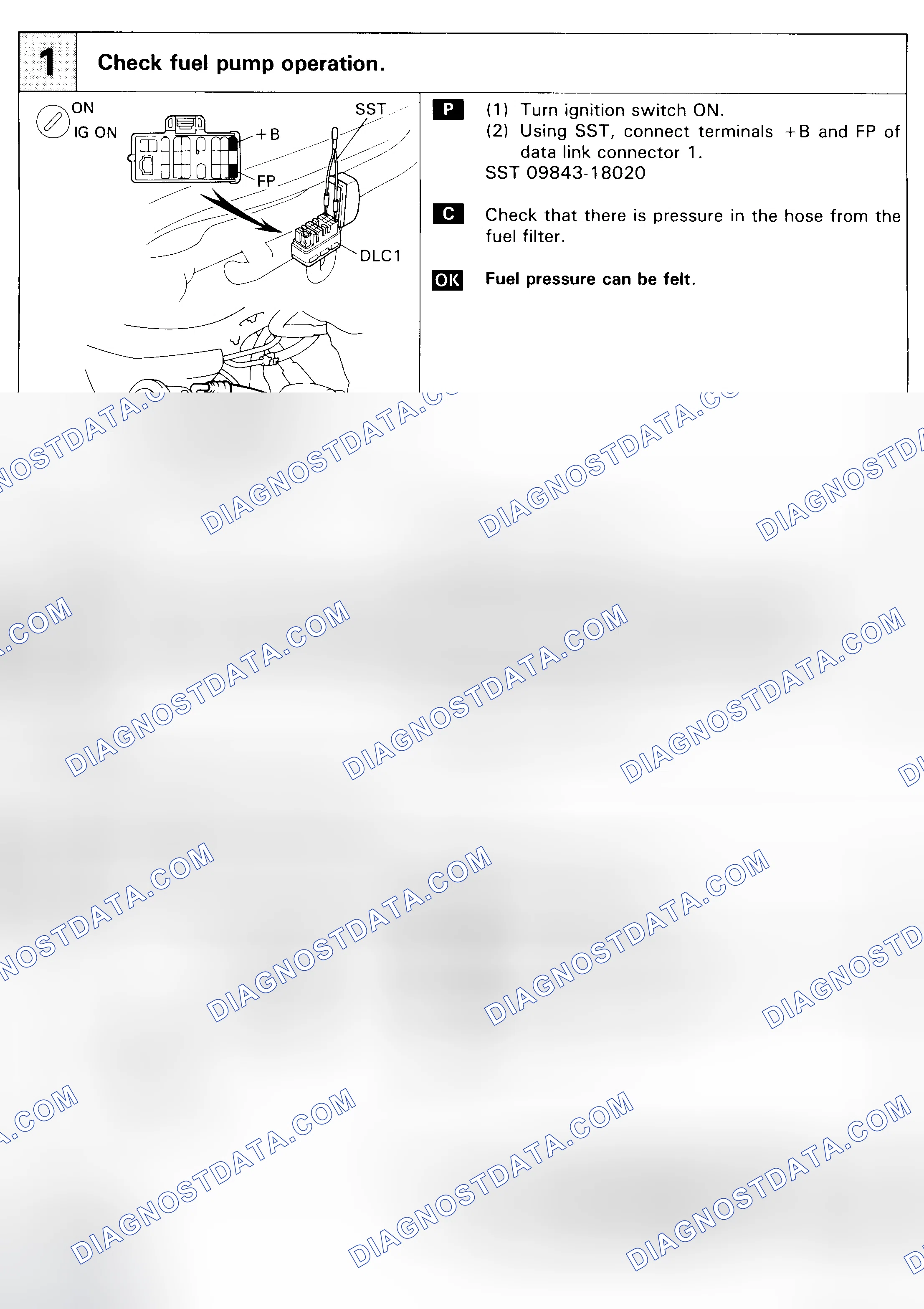 Scheme 164: DTC 78 - FUEL PUMP CONTROL SIGNAL