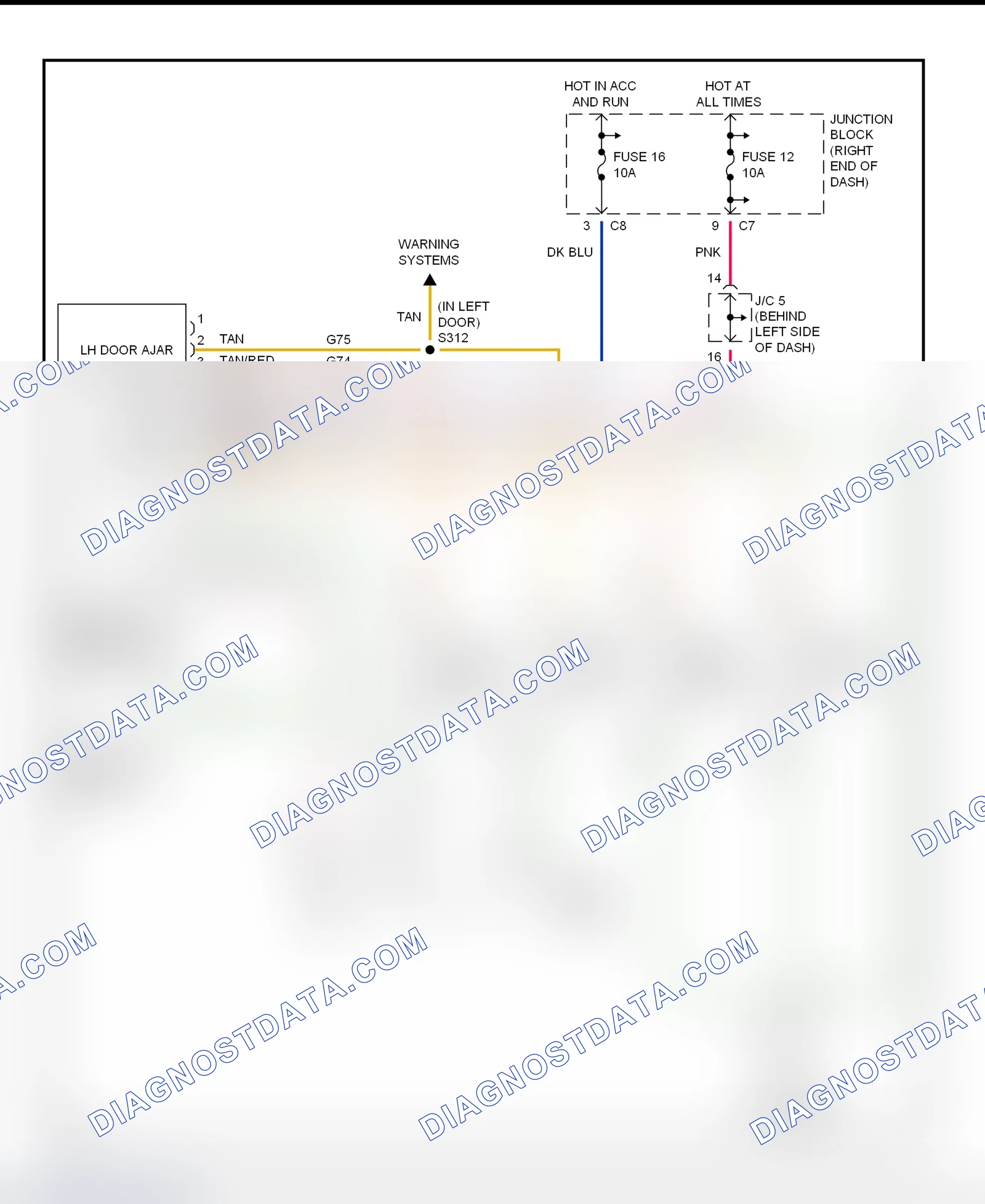 Scheme 1: Passive Restraint System Wiring Diagram (Ram Pickup)