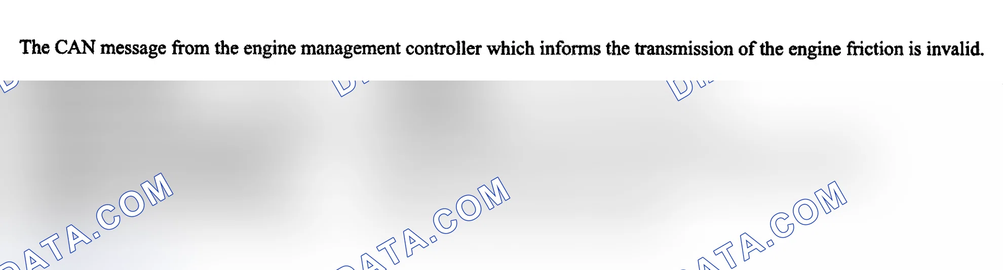Scheme 47: FAULT CODE 11: CAN MESSAGE MD-REIB INVALID (FFH)/CAN MESSAGE: ENGINE FRICTION INVALID