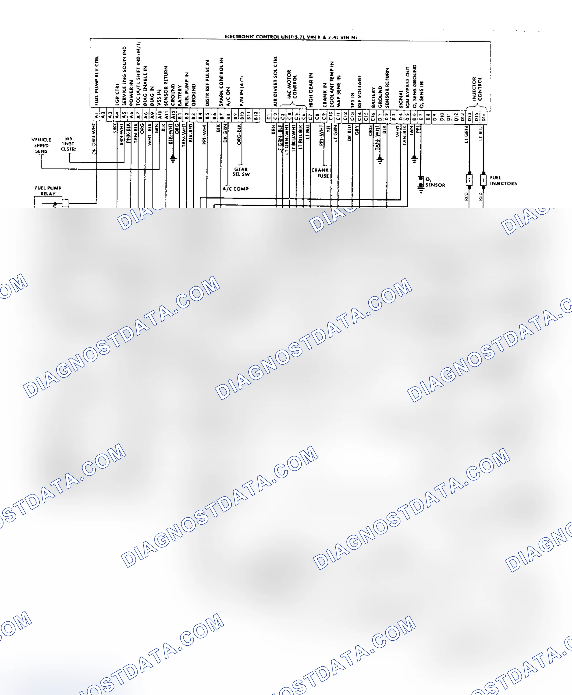Scheme 160: "R/V" Series (5.7L & 7.4L) Wiring Diagram