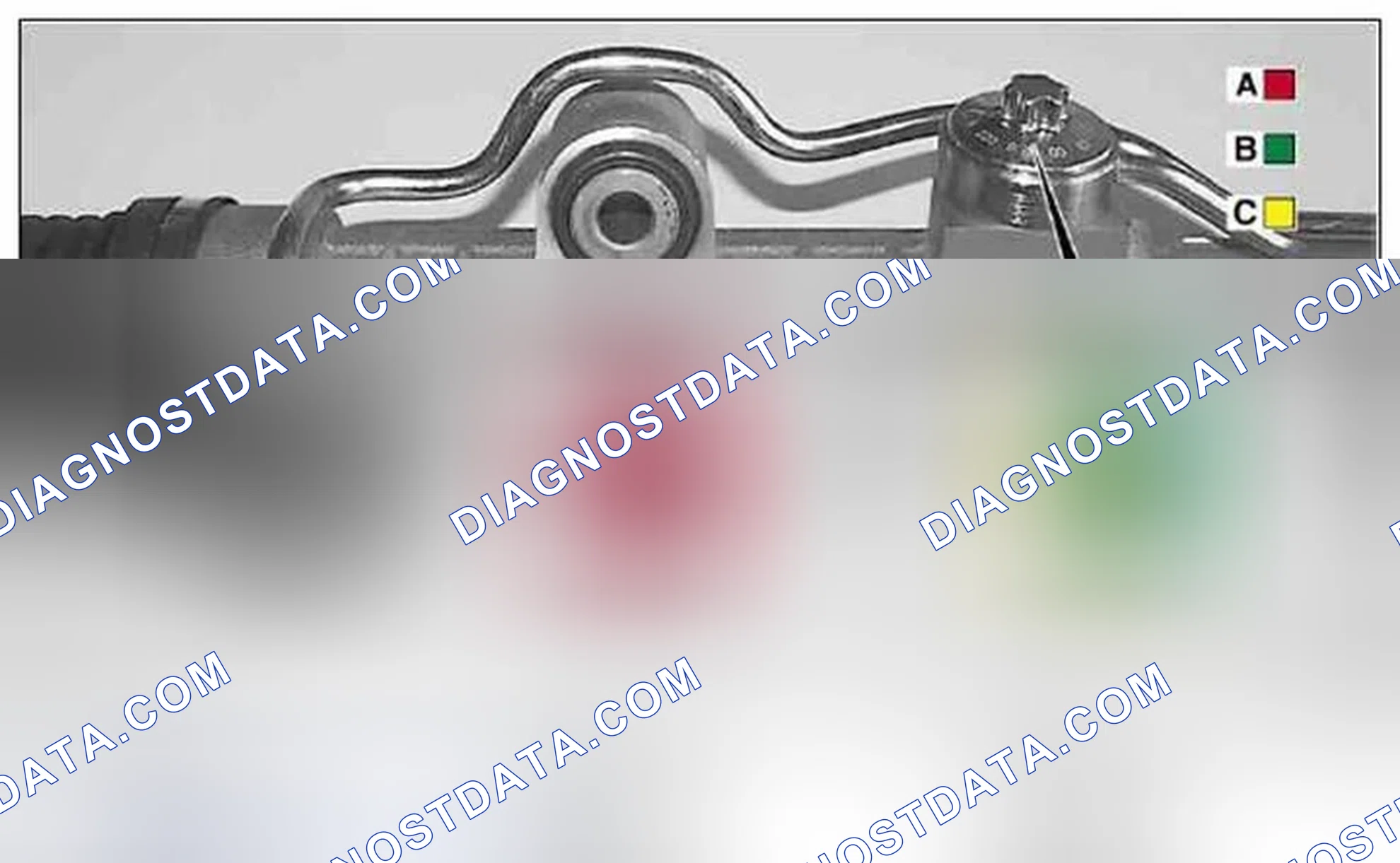 Scheme 39: Identifying Rack-And-Pinion Steering Damper Components - Models 171.4, 203, 209, 215, 220, 230