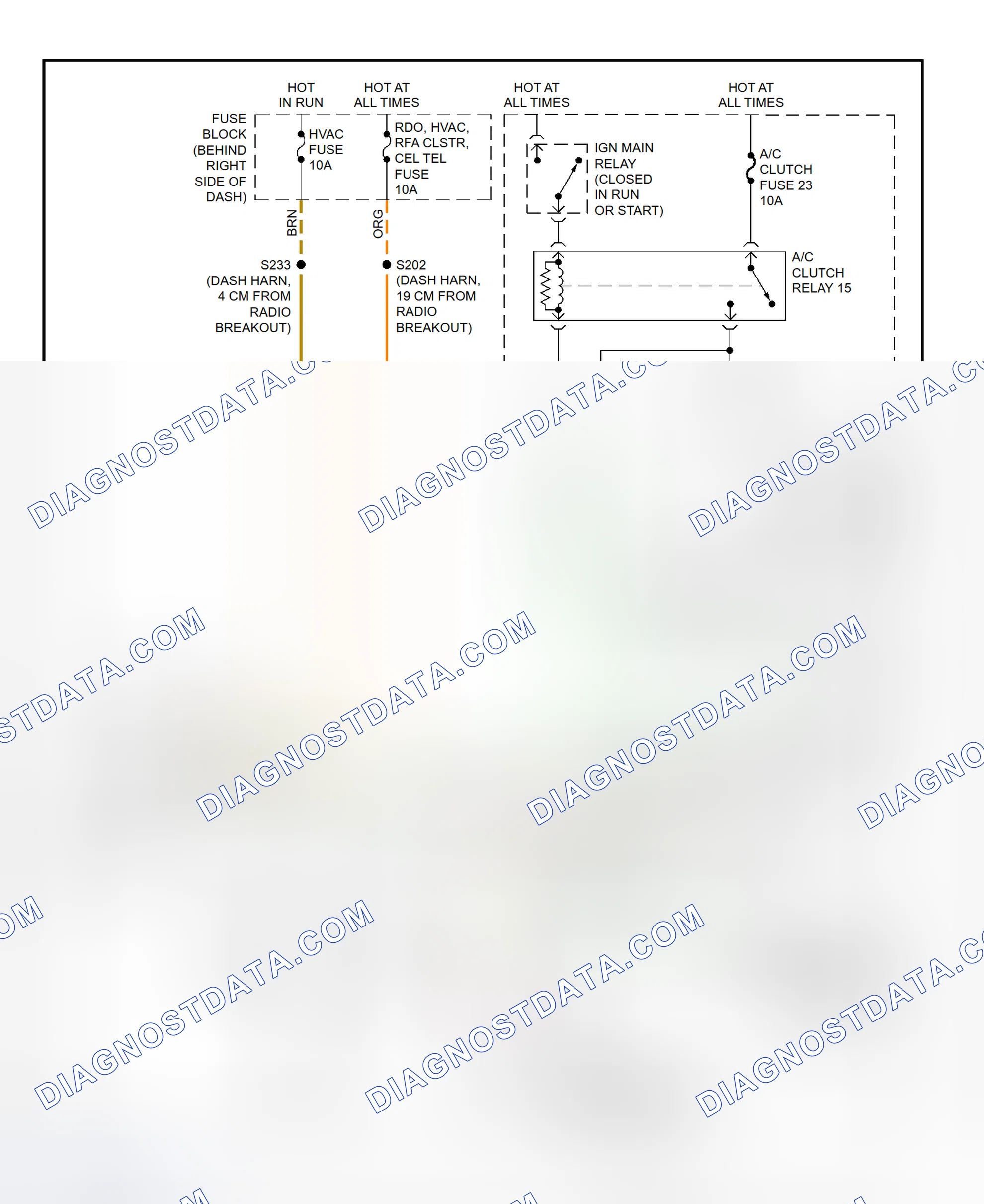 Scheme 17: A/C Compressor Clutch Control Circuit Wiring Diagram (2000-01 Century & Regal)