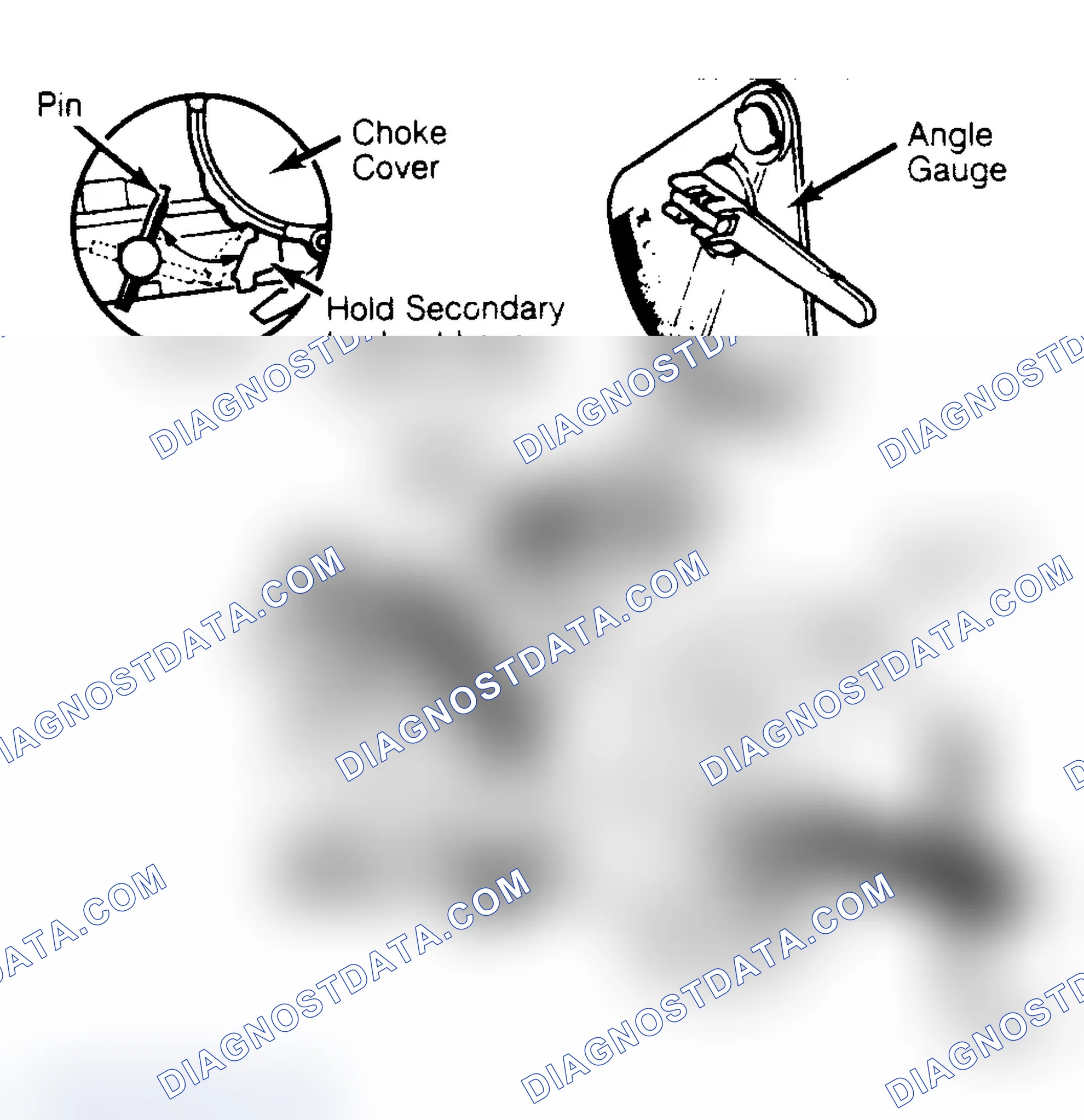 Scheme 16: Choke Unloader Adjustment Bend tang to adjust.