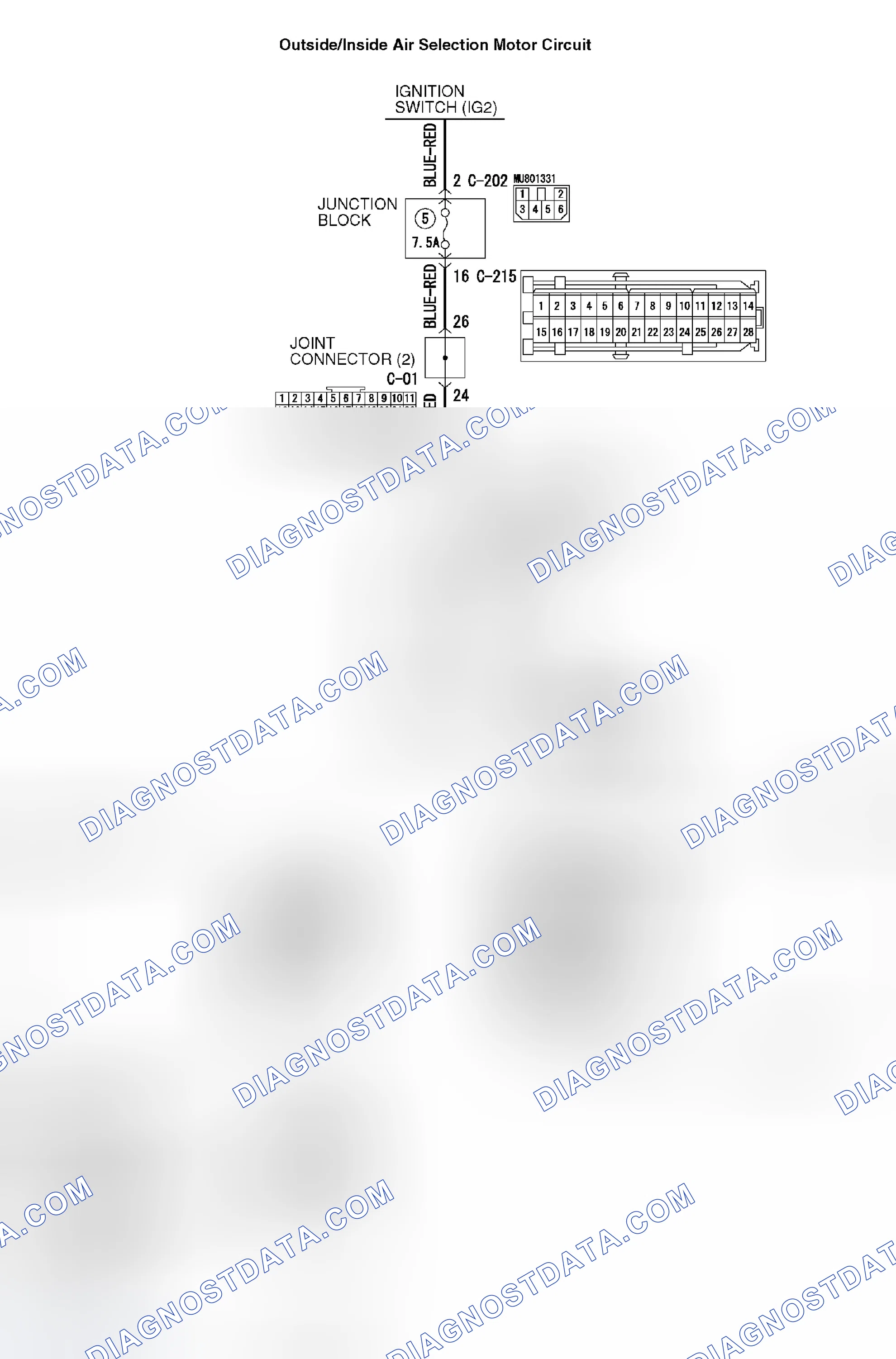 Scheme 219: INSPECTION PROCEDURE 2: OUTSIDE/INSIDE AIR CHANGEOVER IS NOT POSSIBLE